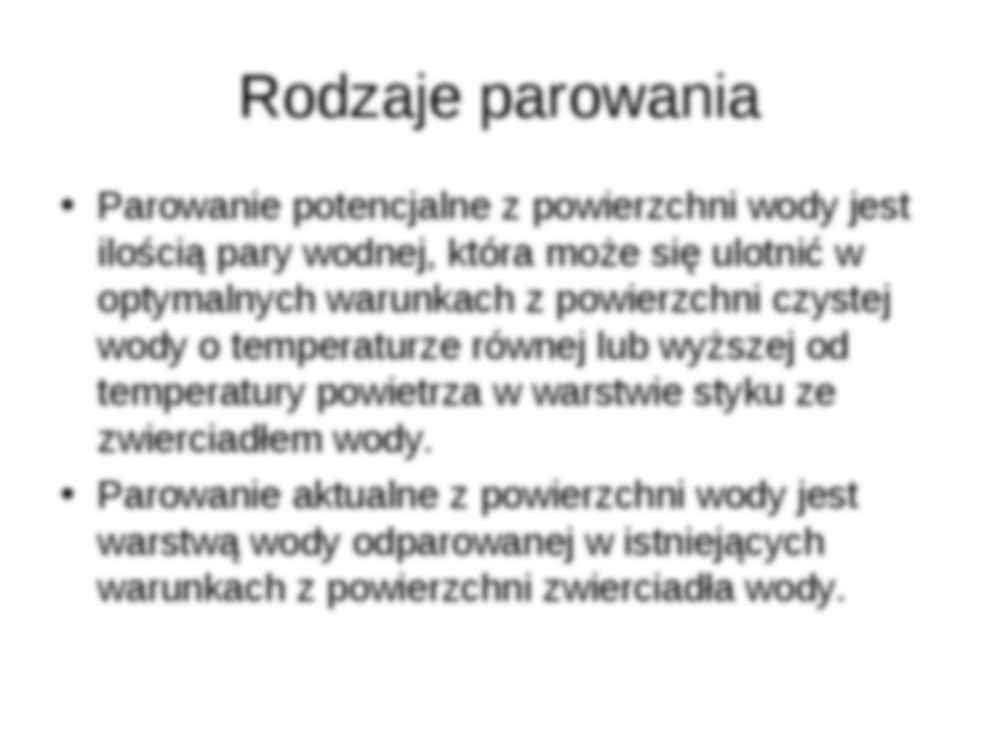Hydrologia - wykład 8: Parowanie terenowe - strona 3