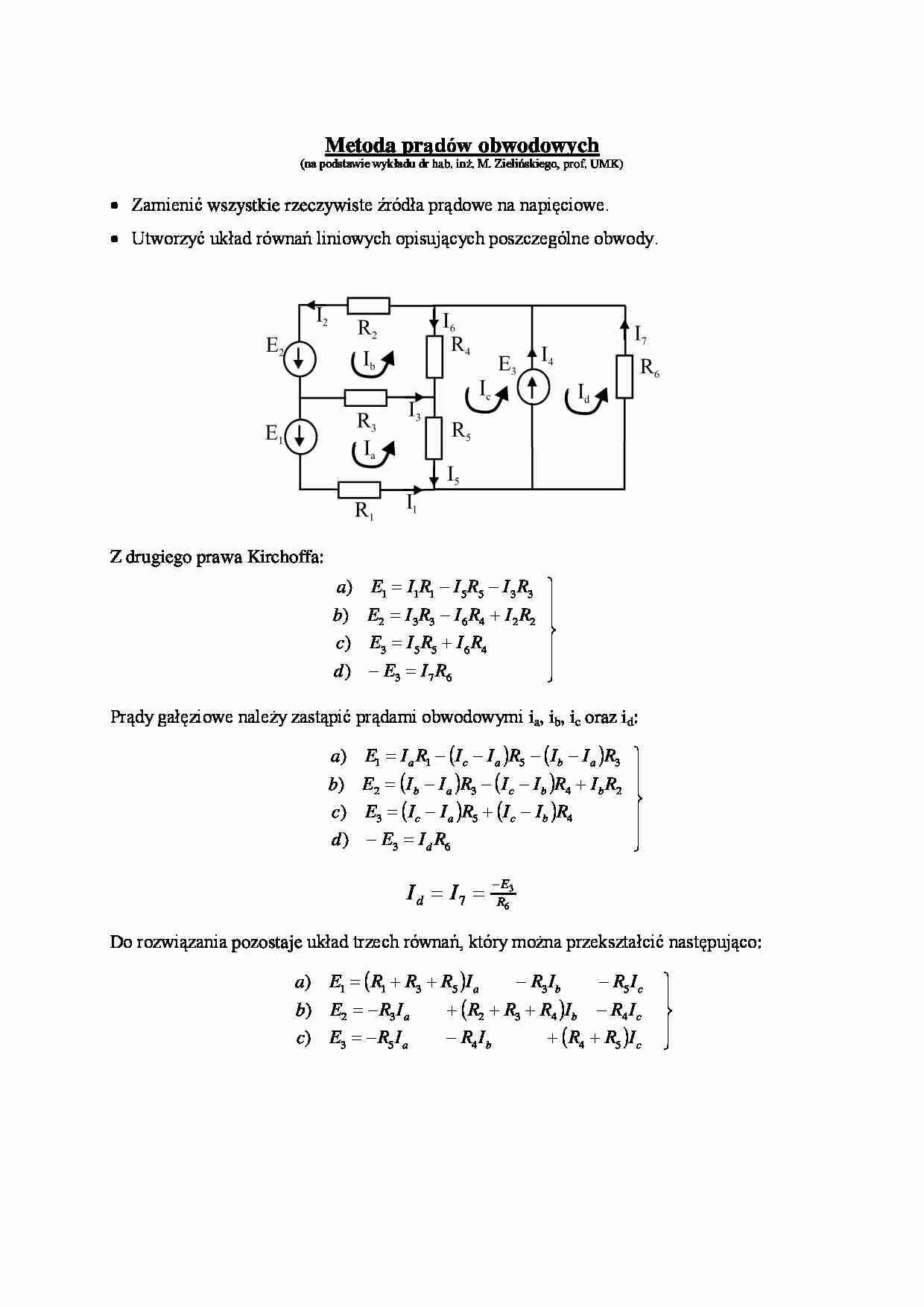 Metoda prądów obwodowych - strona 1