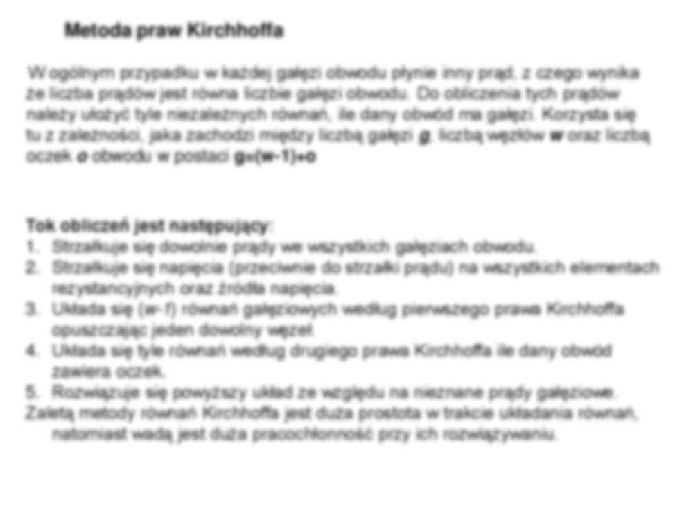 Obwody rozgałęzione. Prawa Kirchhoffa - strona 2