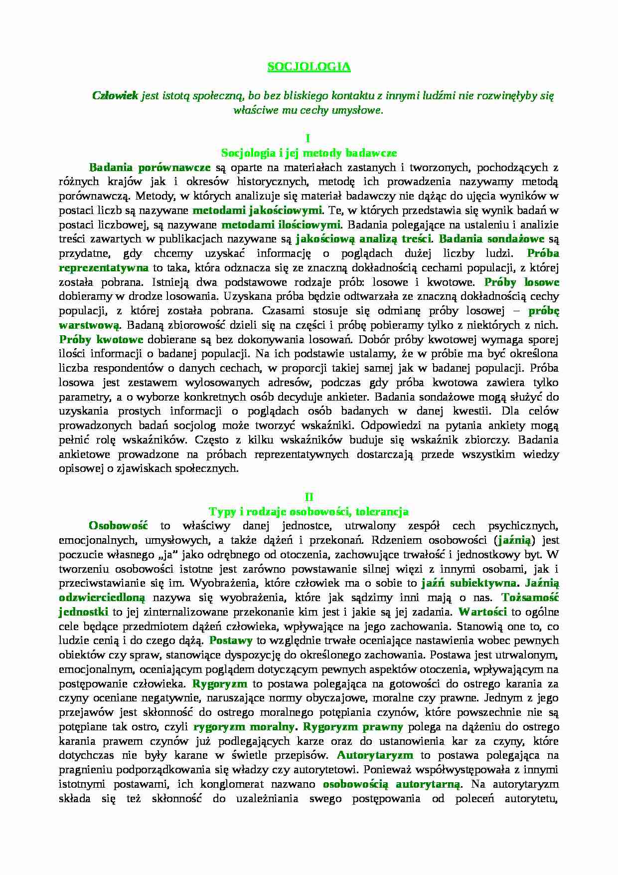 Socjologia - skrypt - strona 1