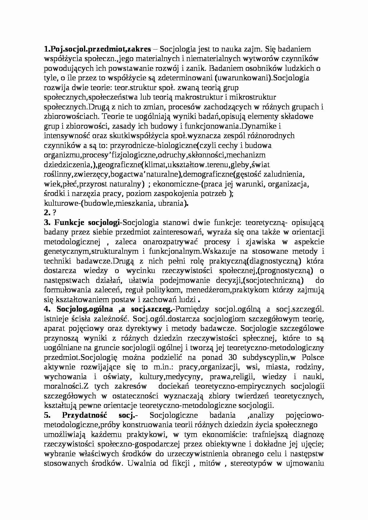 Socjologia - zagadnienia - Rodzina - strona 1