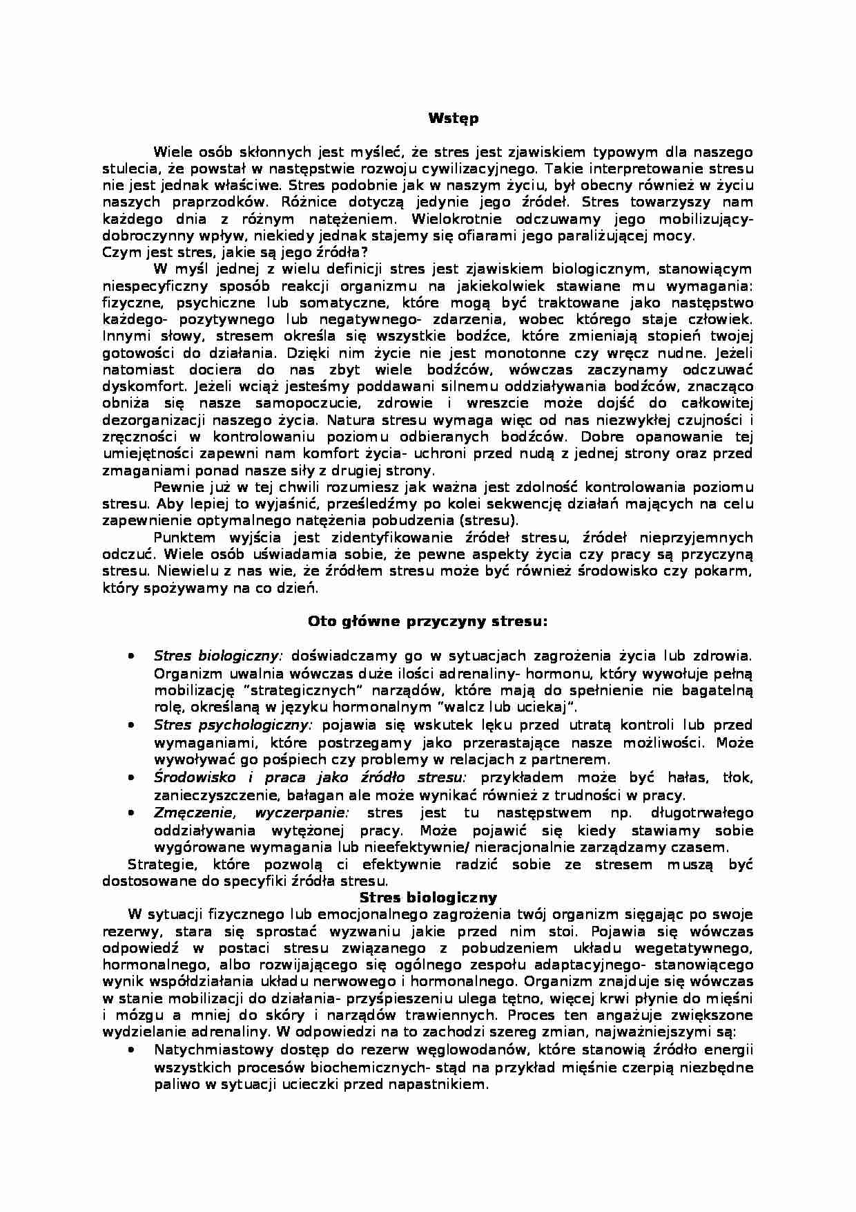 Stres w pracy menadżera - strona 1