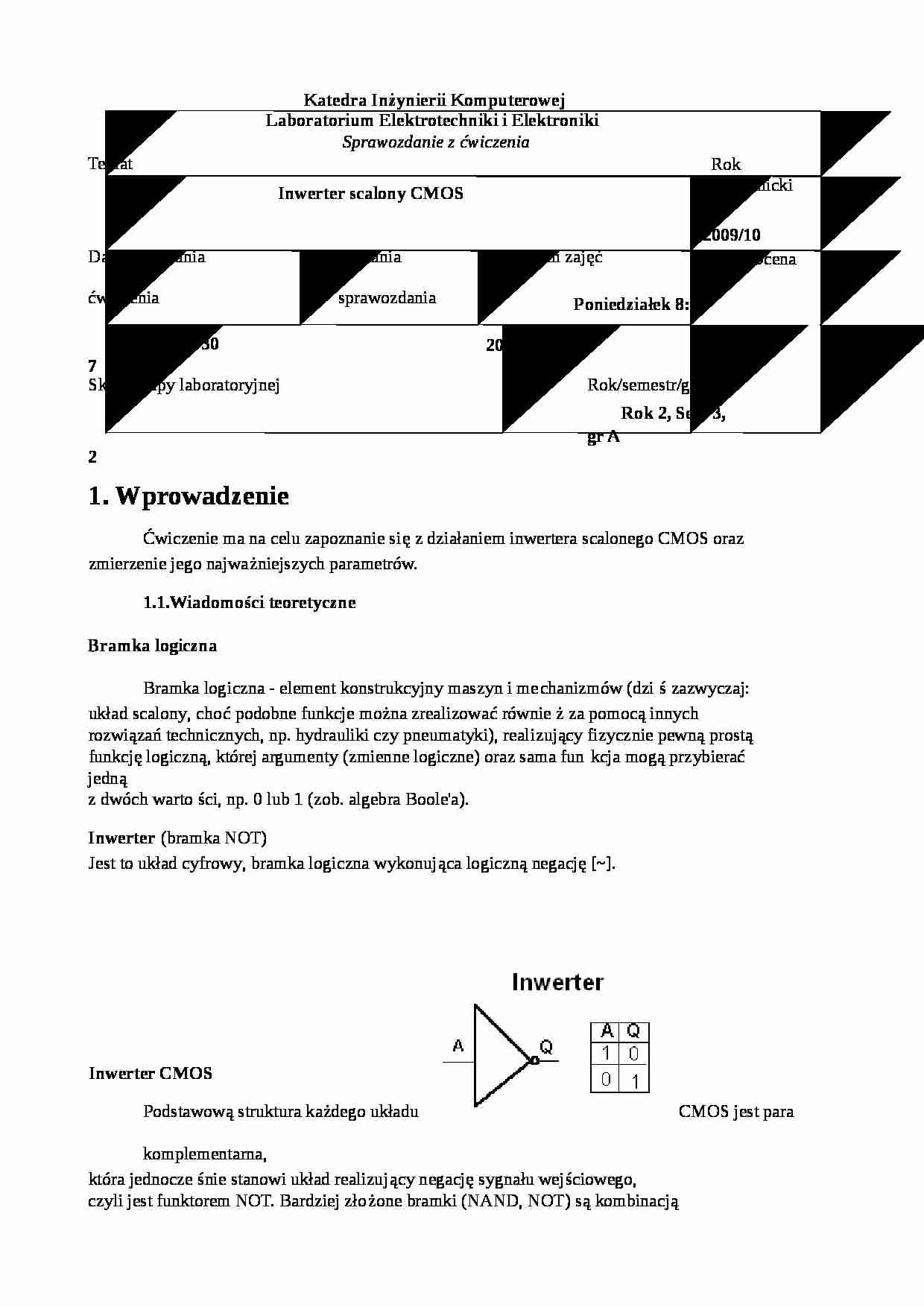Inwerter scalony CMOS - strona 1