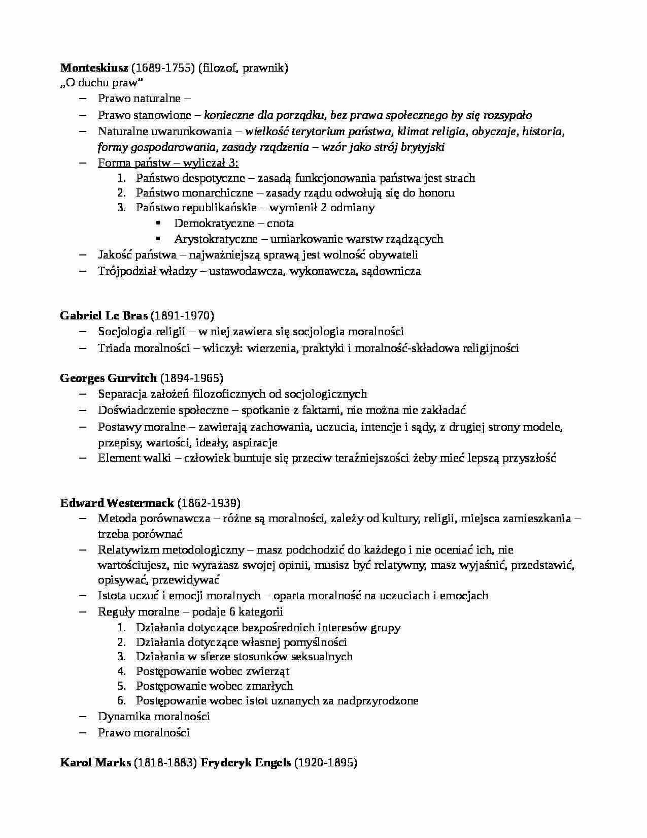 Socjologia moralności - wykład 2 - strona 1