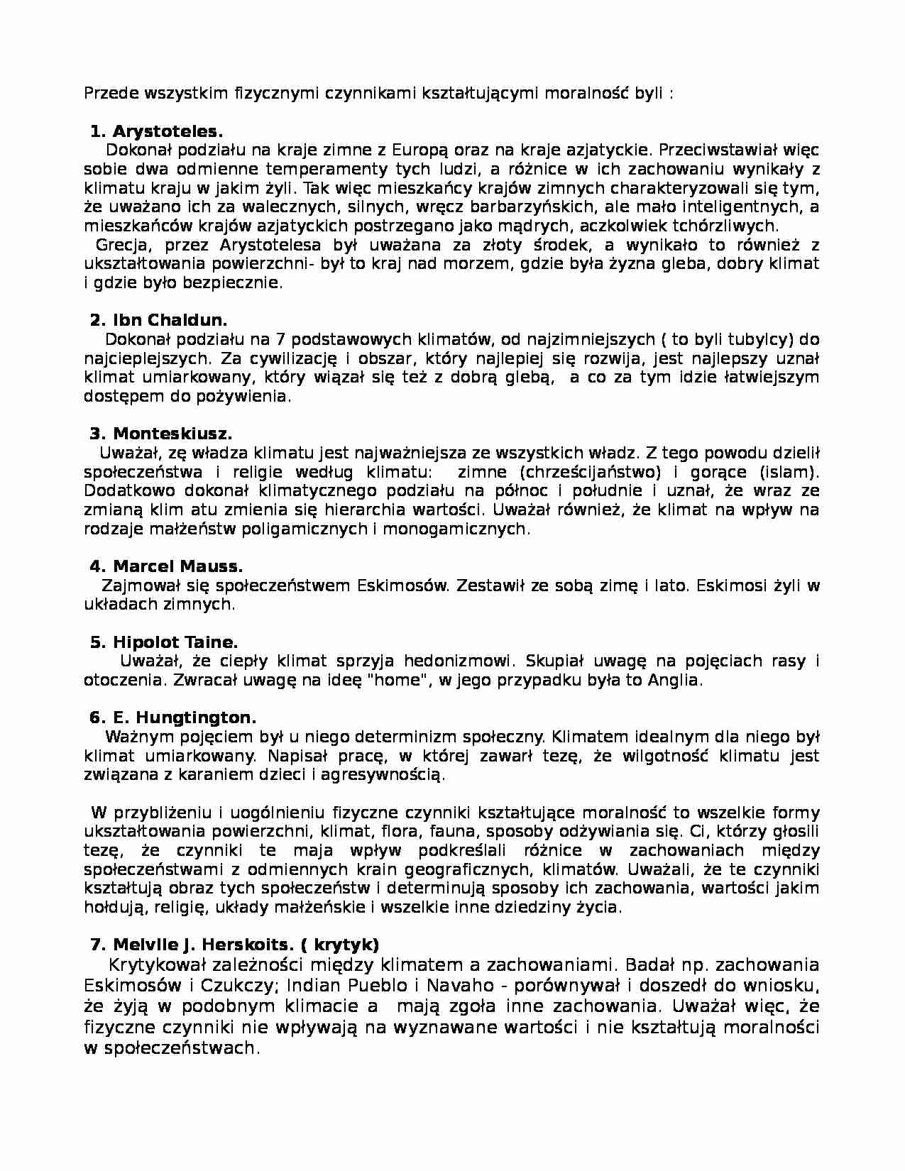Socjologia moralności - wykład 10 - strona 1