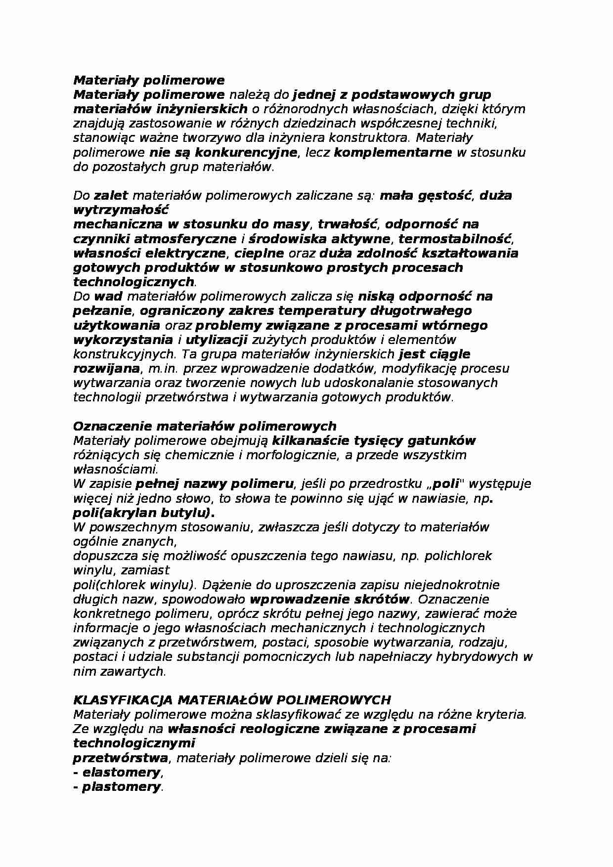 Materiałoznastwo - wykład 2 - strona 1