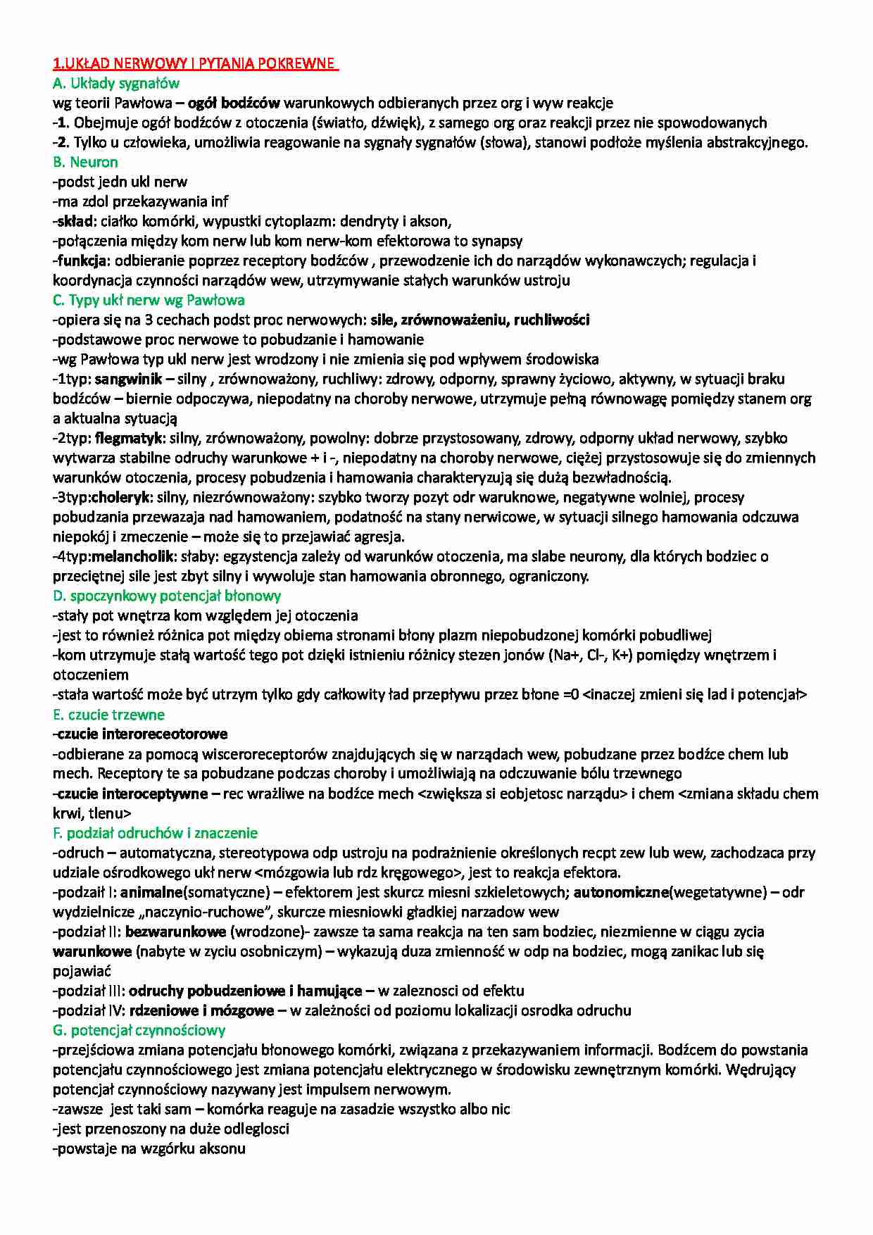 Układ nerwowy - strona 1