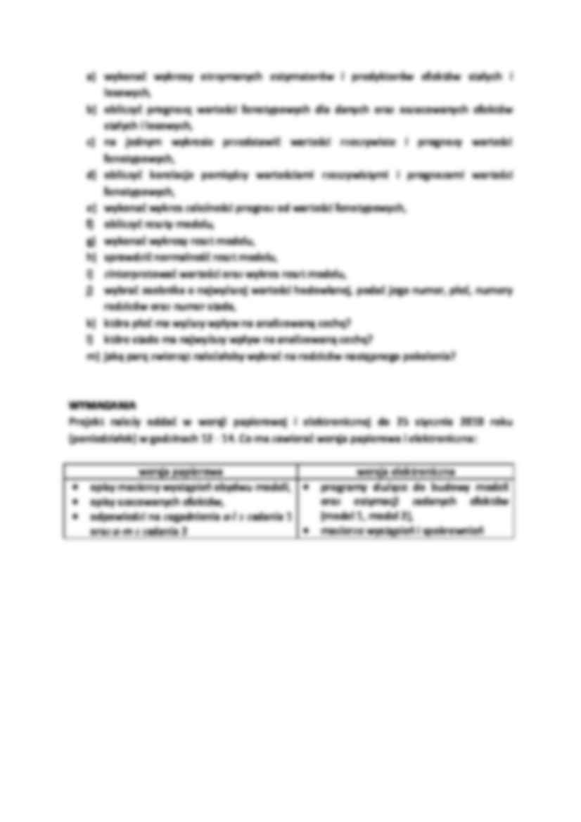 Projekt: Markery genetyczne w selekcji zwierząt - strona 3