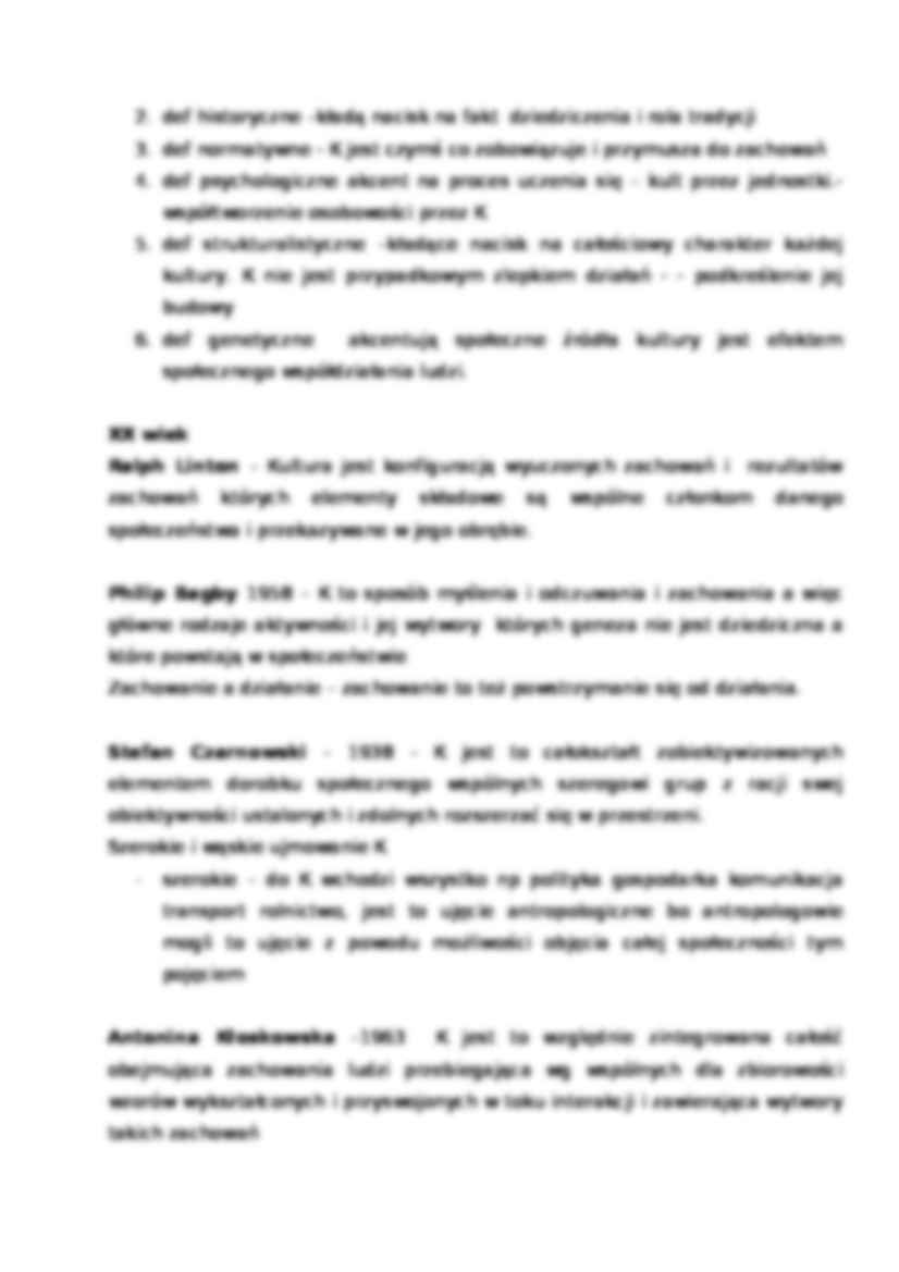 Socjologiczne pojmowanie kultury - strona 3