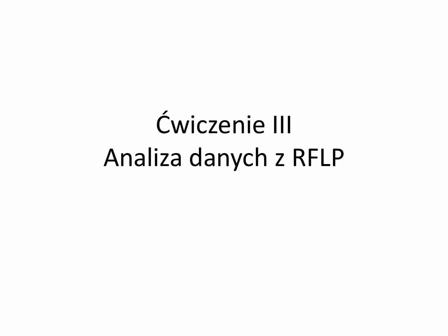 Podstawy bioinformatyki - ćwiczenia 3 - strona 1