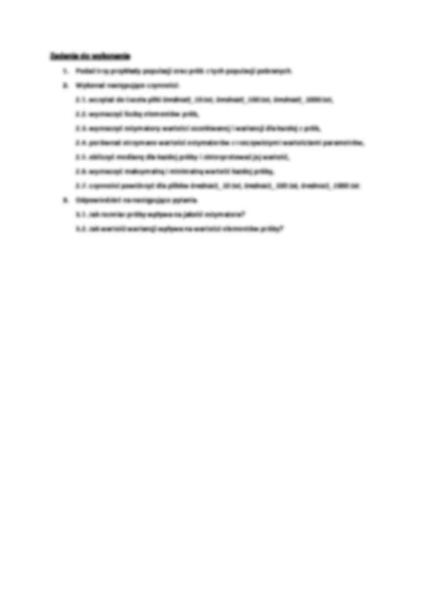 Wprowadzenie do statystki - ćwiczenie 2 - strona 2