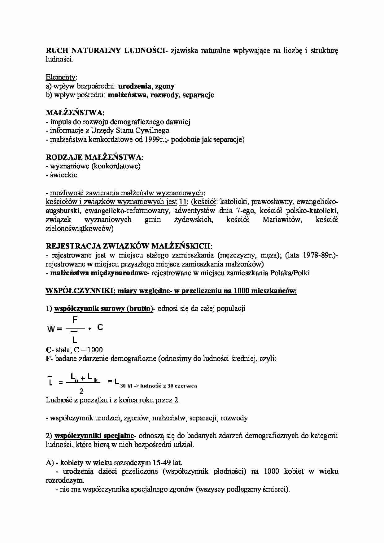 Ruch naturalny ludności - strona 1