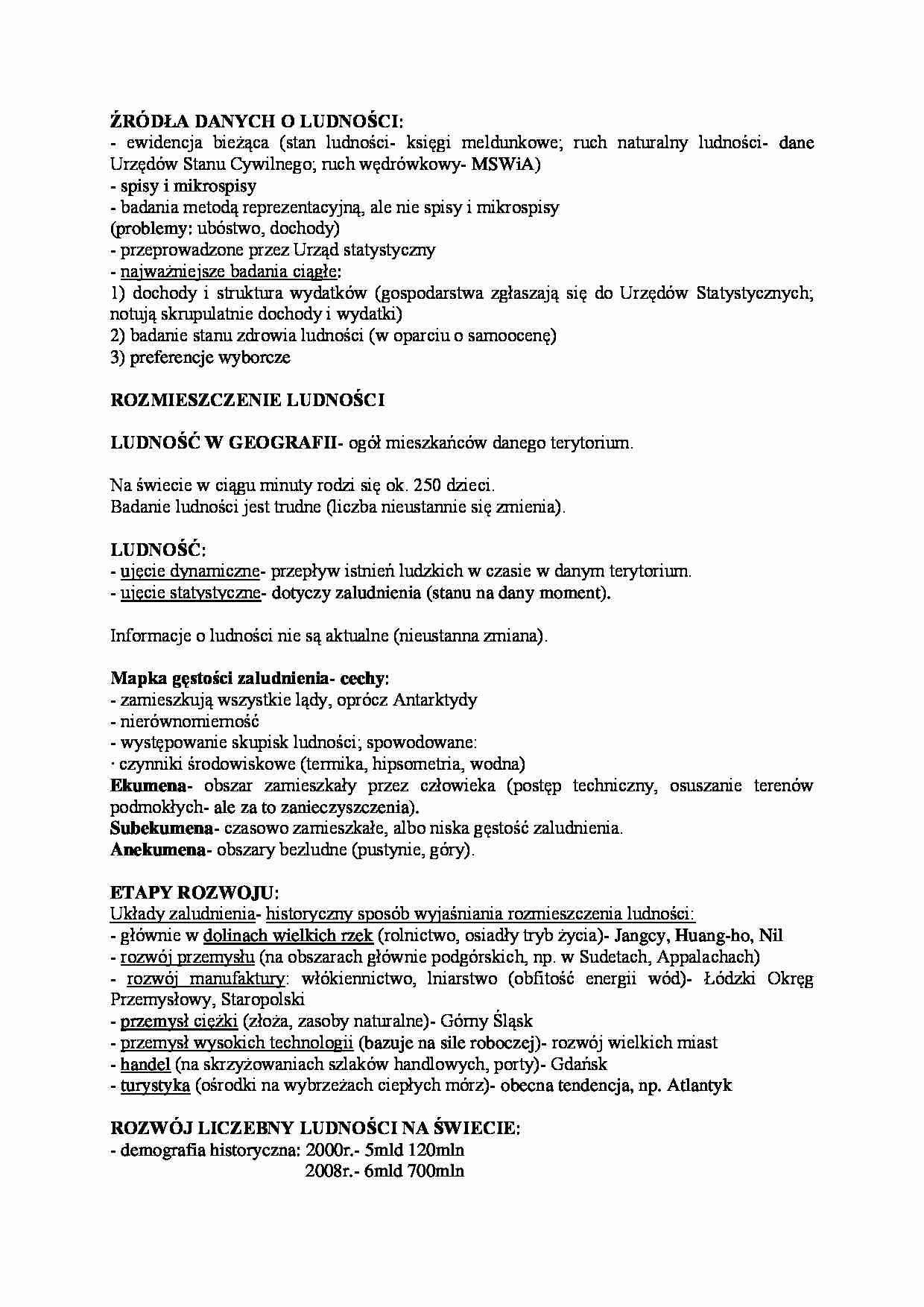 źródła danych o ludności - strona 1