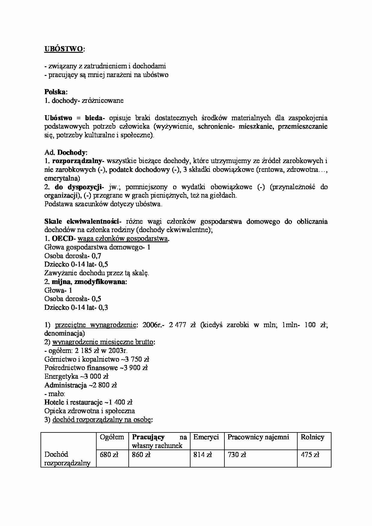 Ubóstwo - strona 1