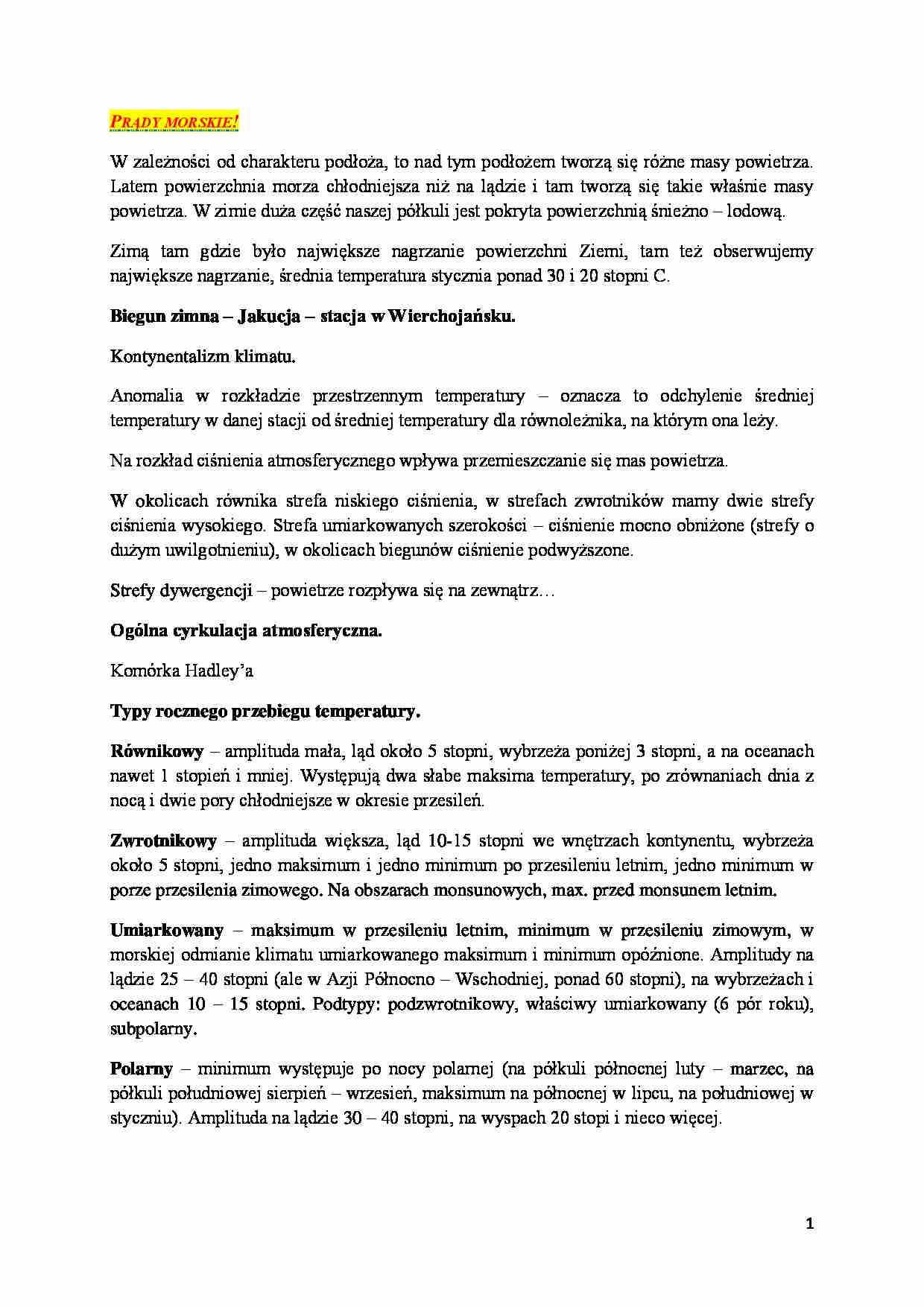 prądy morskie - strona 1