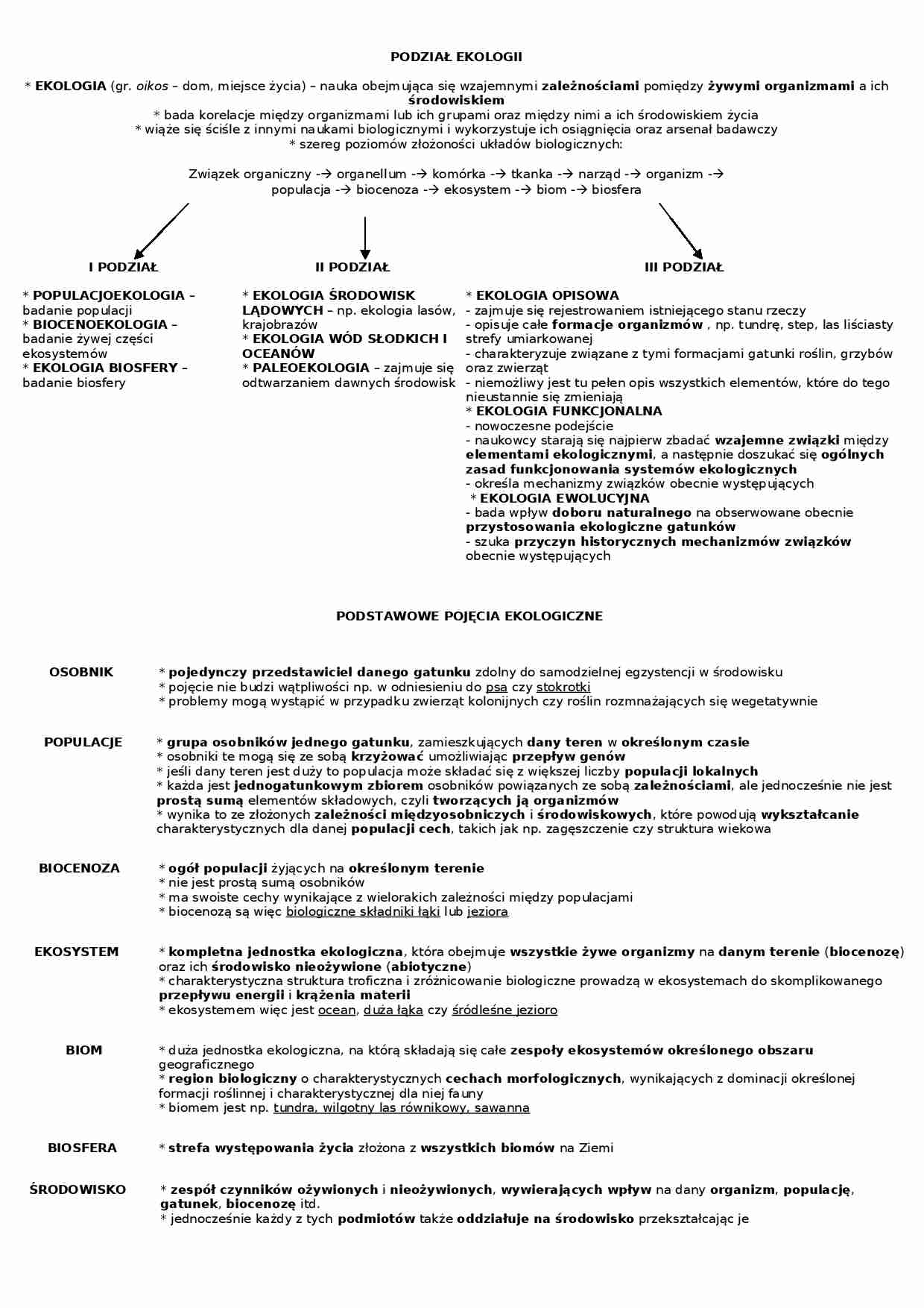 Zakres badań ekologii - strona 1