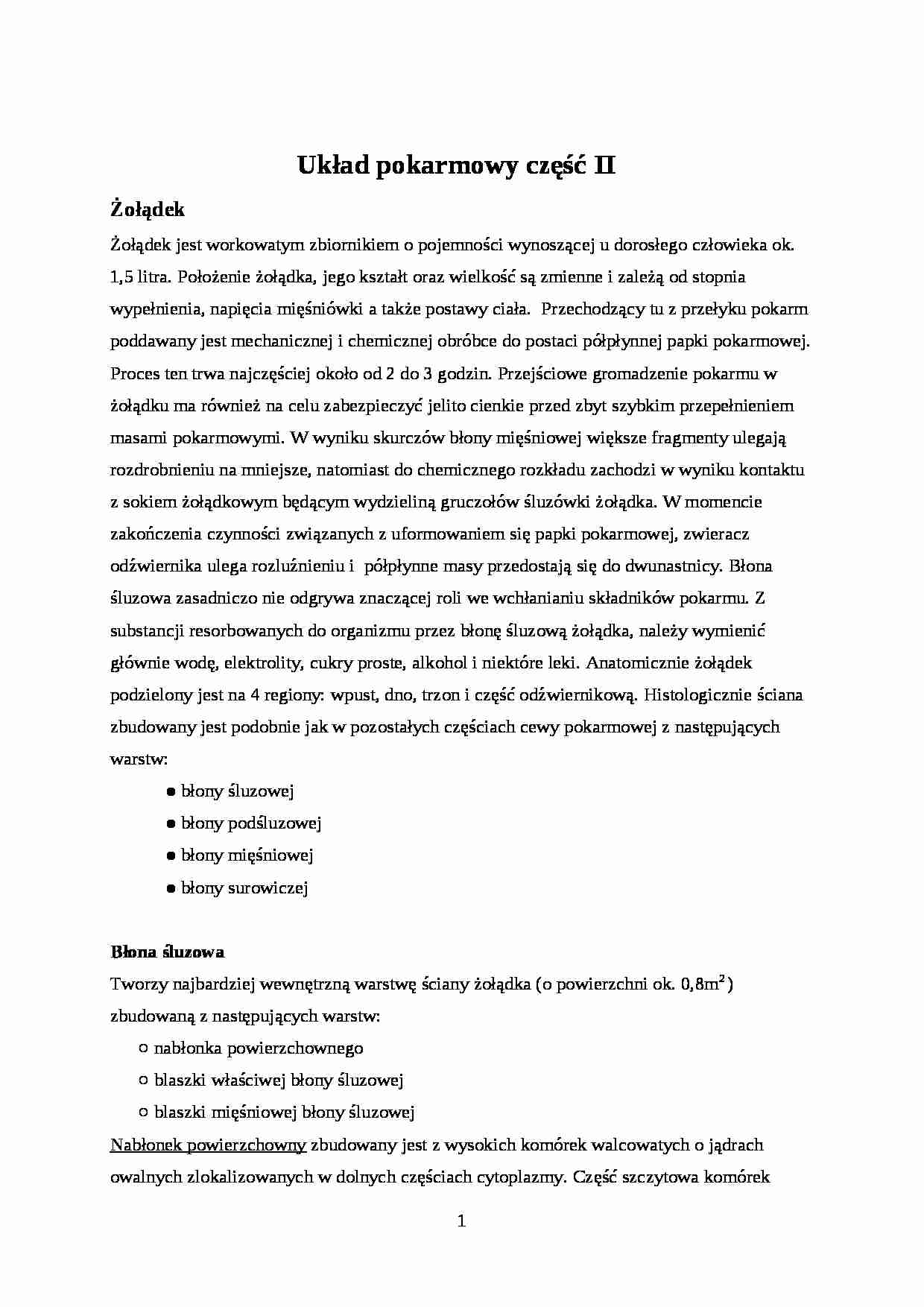 Układ pokarmowy 2 - strona 1