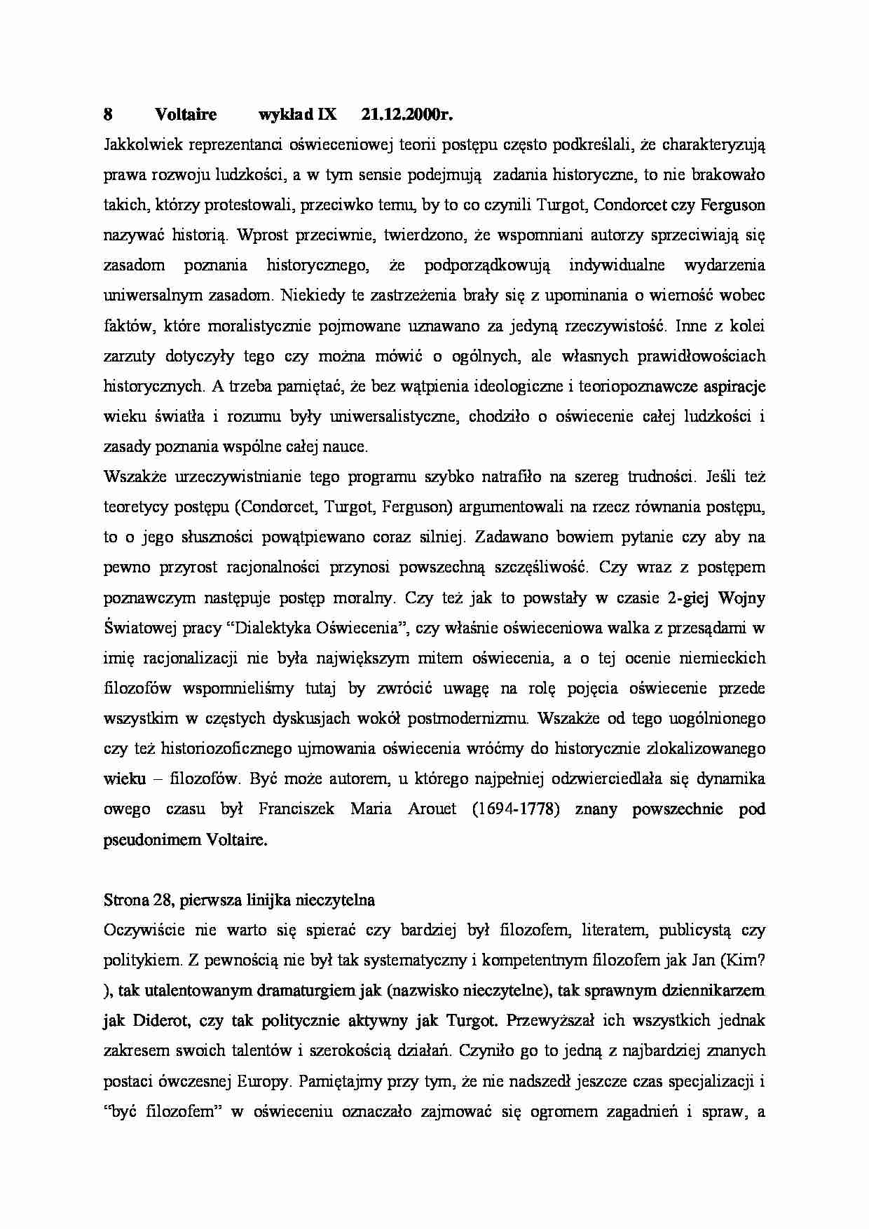 Historia myśli o kulturze - wykład 8 - strona 1