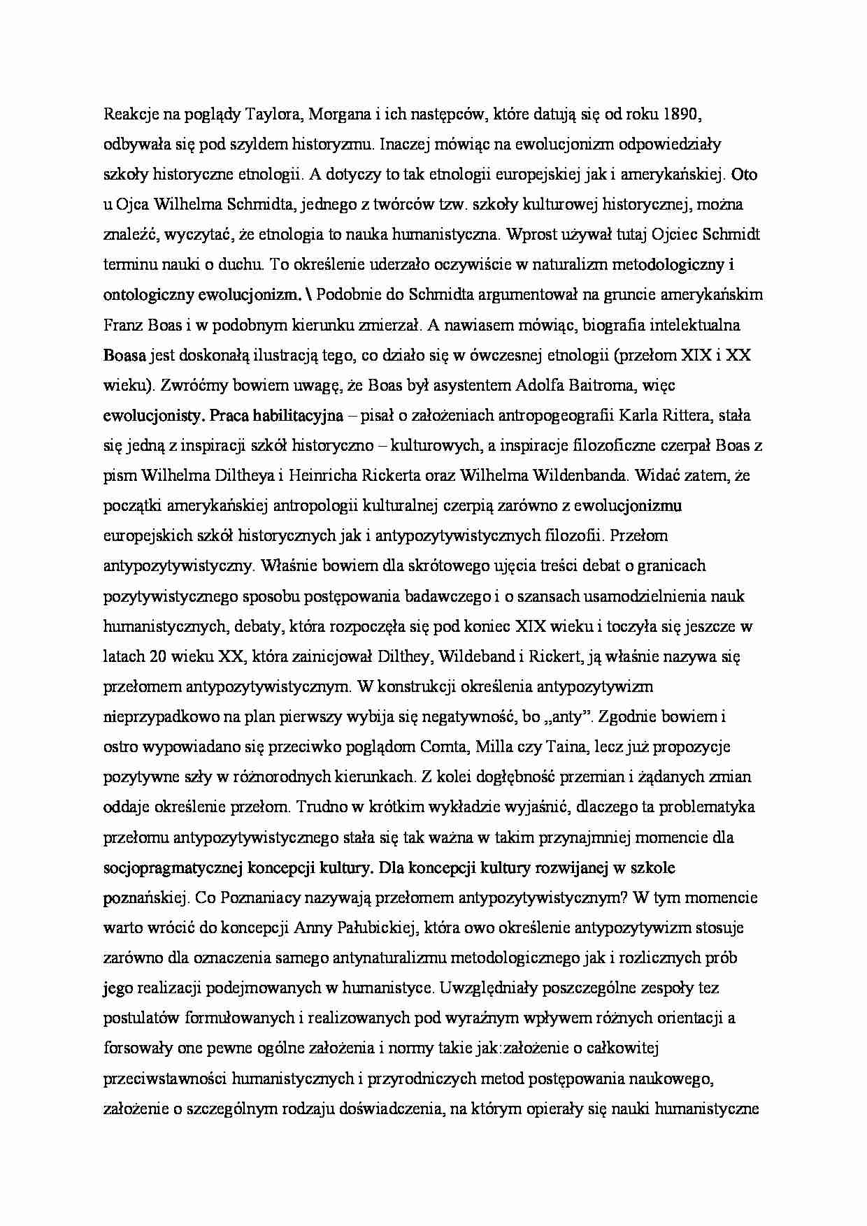 Historia myśli o kulturze - wykład 10 - strona 1