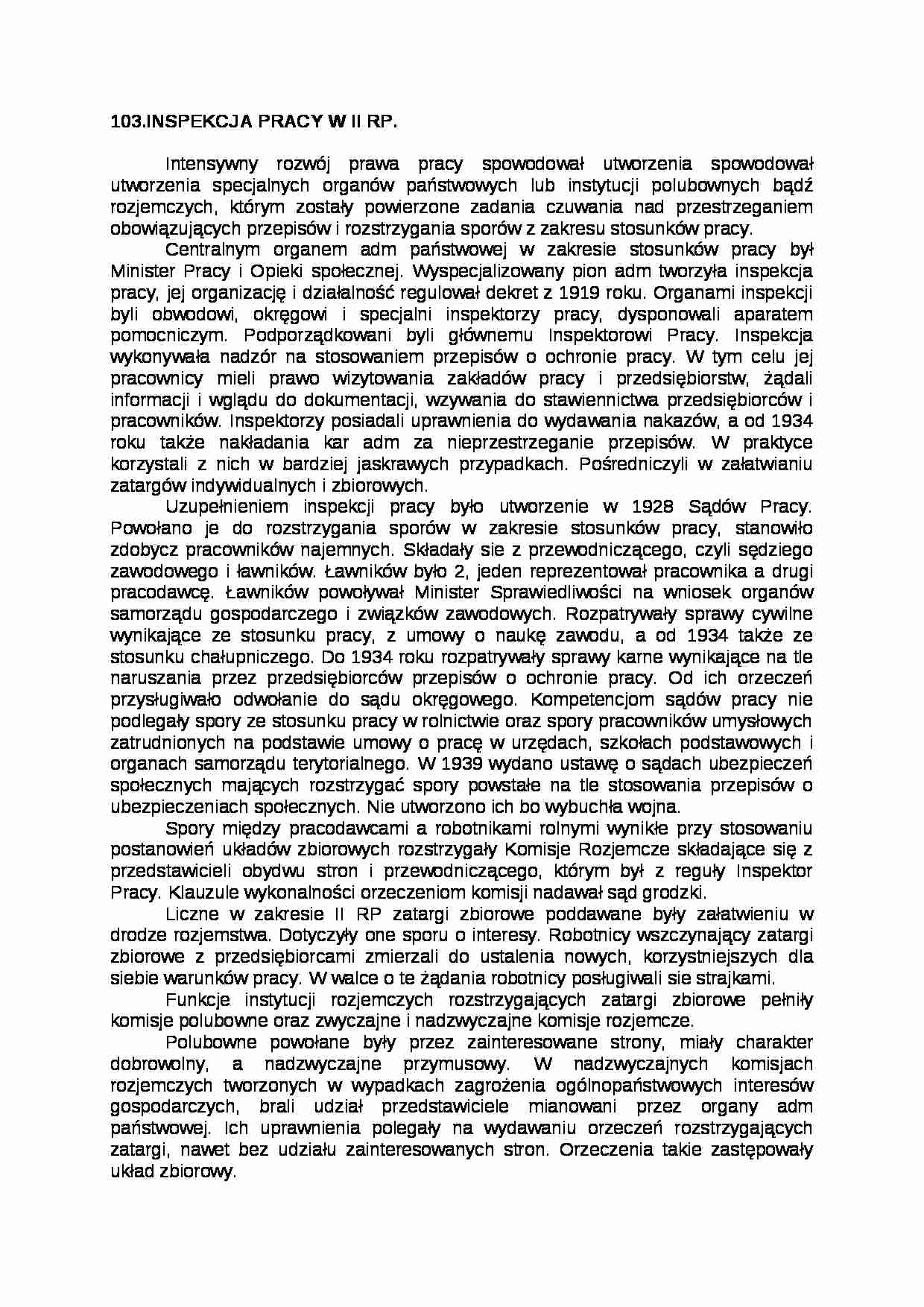 Inspekcja pracy w II RP - strona 1
