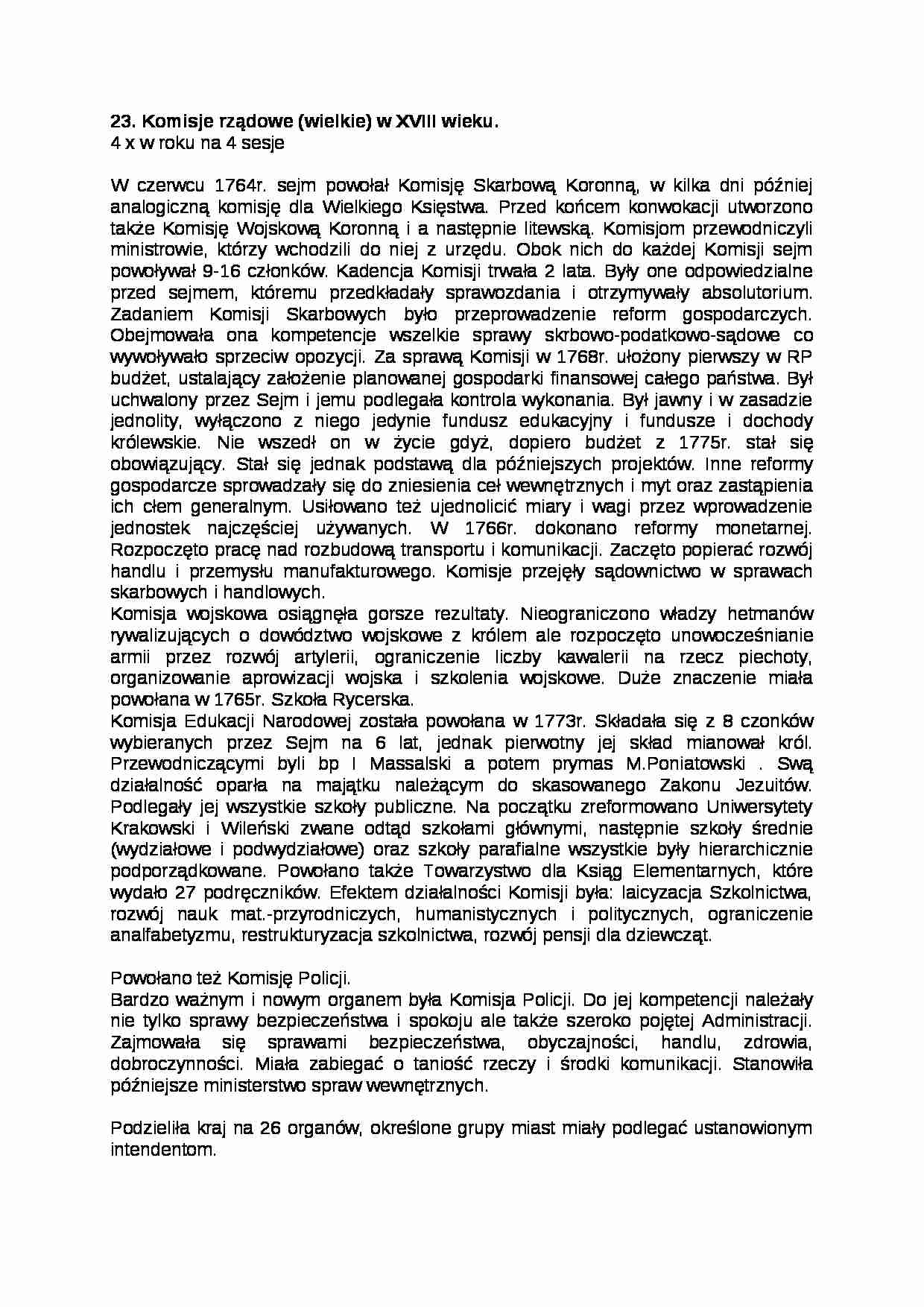 Komisje rządowe w XVIII wieku - strona 1
