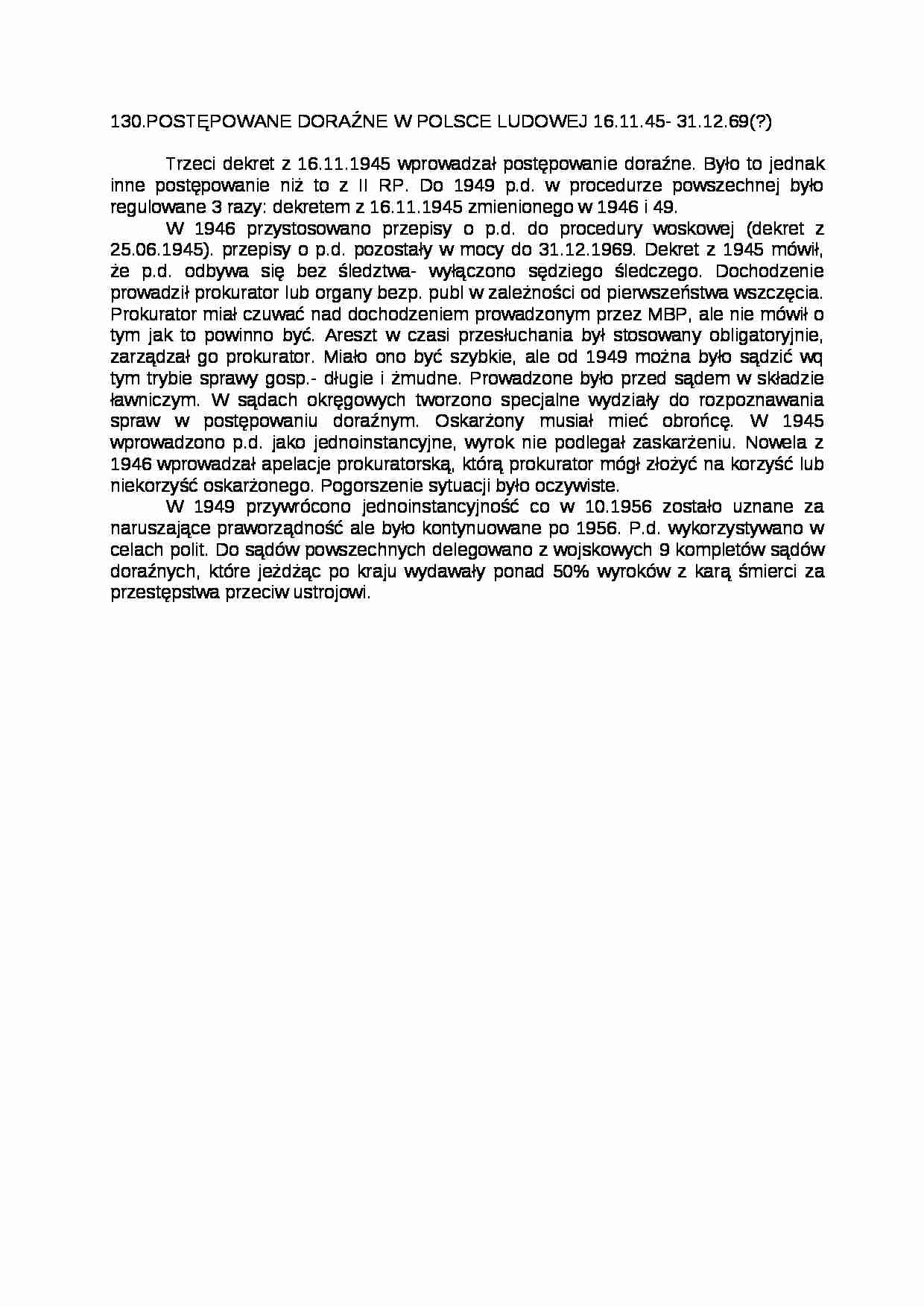 Postępowanie doraźne w Polsce Ludowej - strona 1