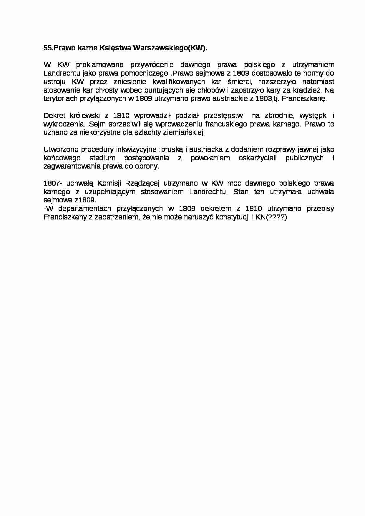Prawo karne Księstwa Warszawskiego - strona 1