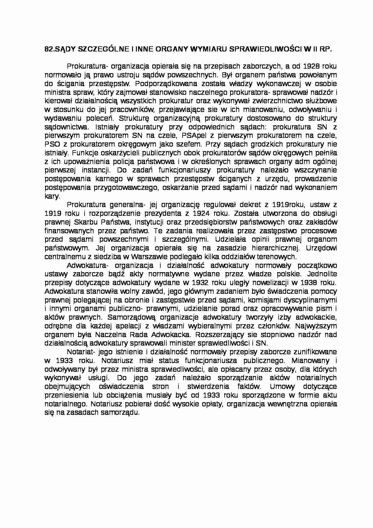 Sądy szczególne w II RP - strona 1