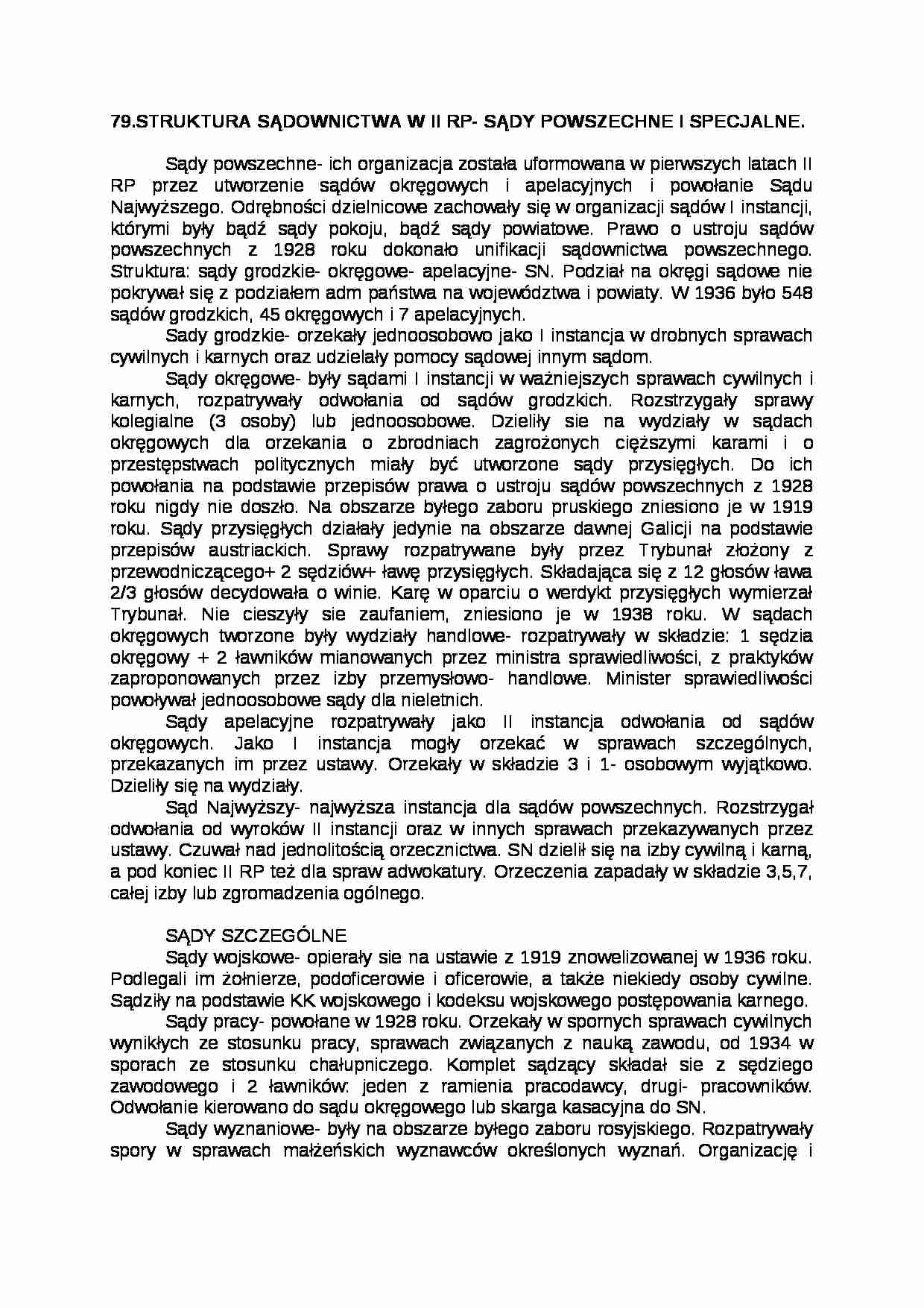 Struktura sądownictwa w II RP - strona 1
