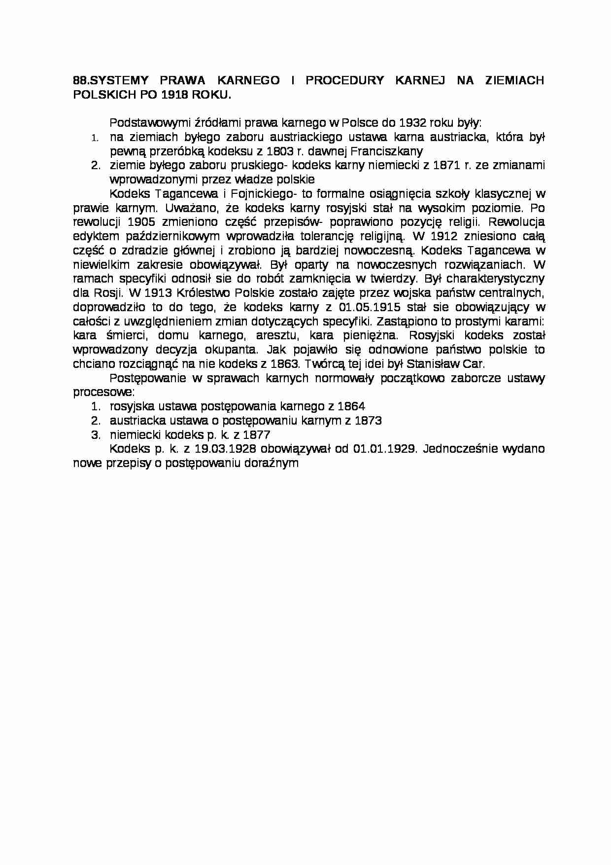 Systemy prawa karnego i procedury karnej - strona 1