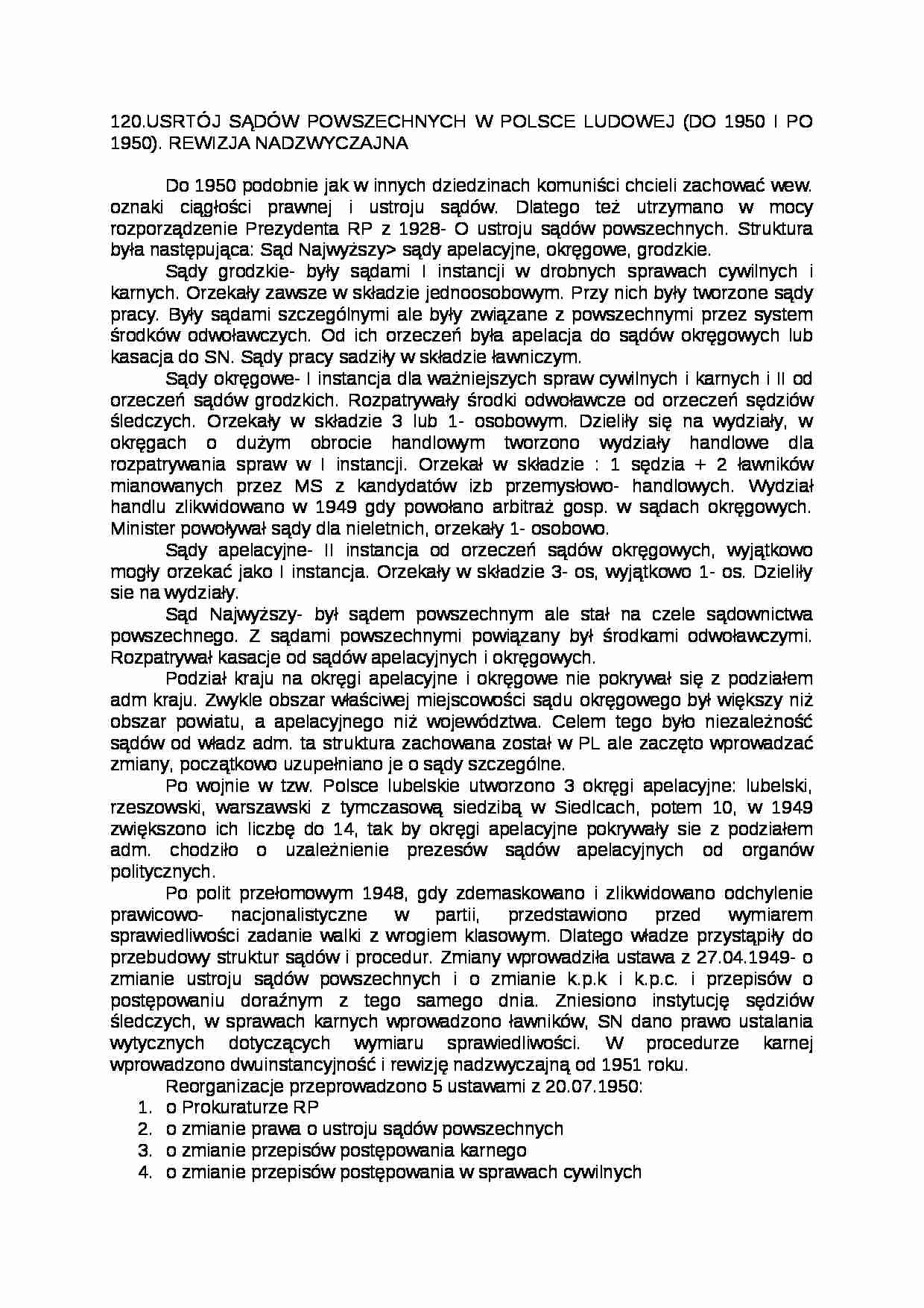 Ustrój sądów powrzechnych w Polsce - strona 1