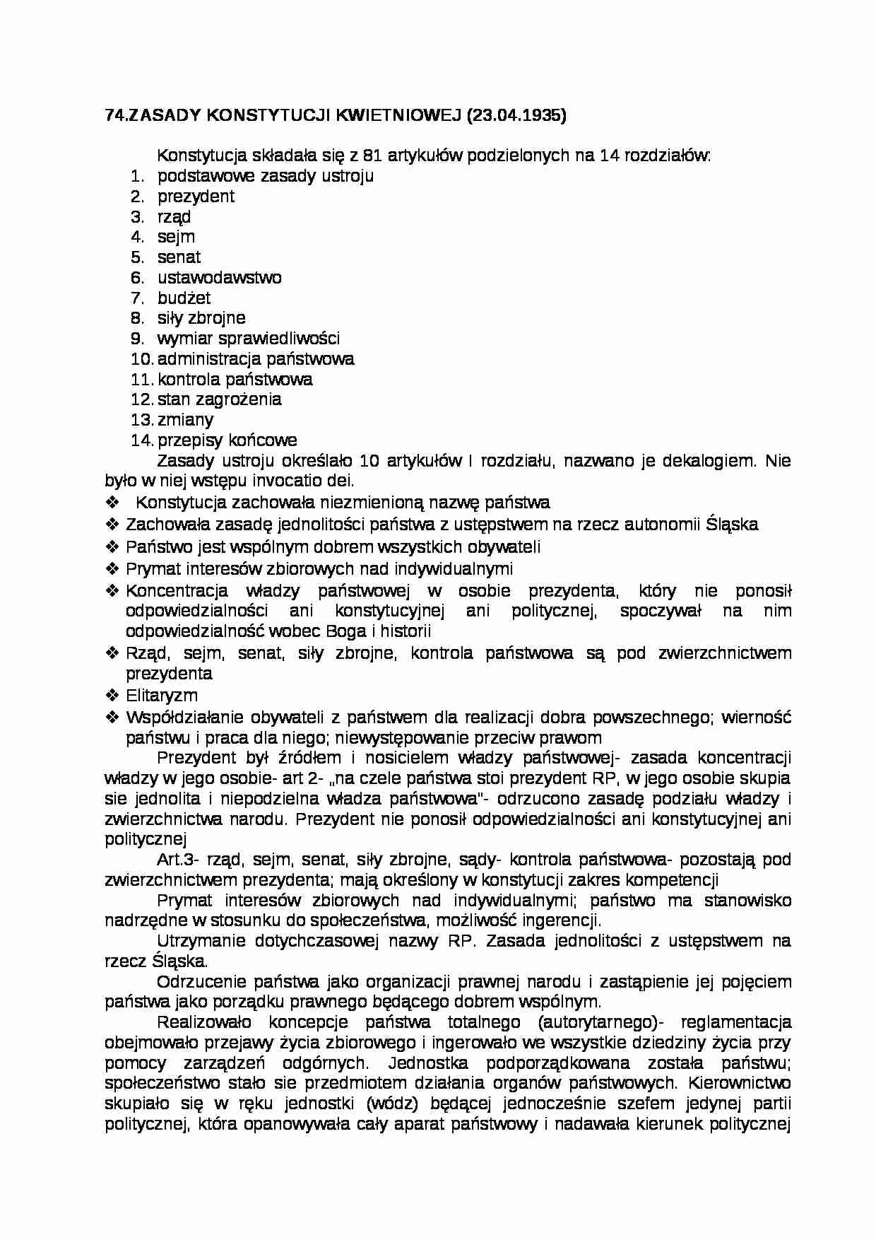Zasady konstytucji kwietniowej - strona 1