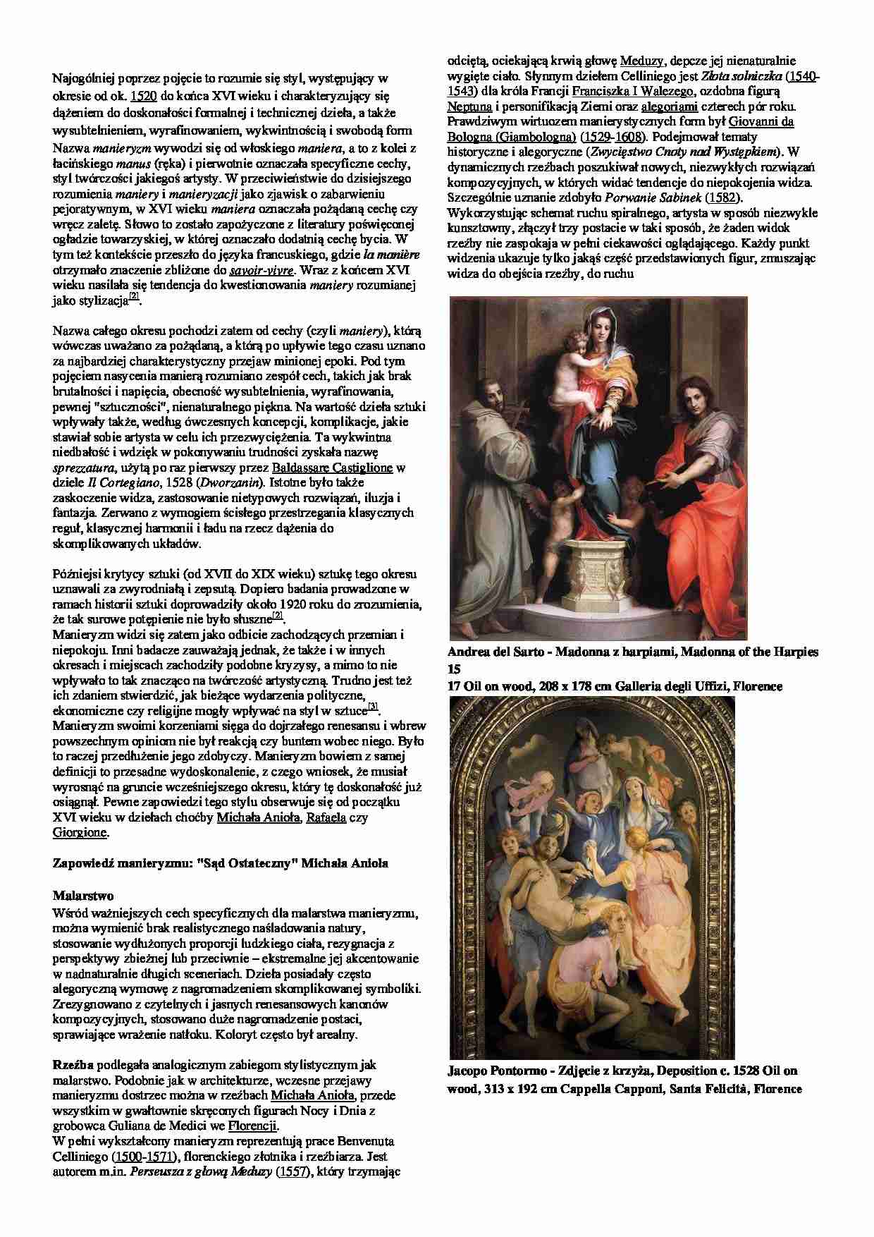 Manieryzm - strona 1
