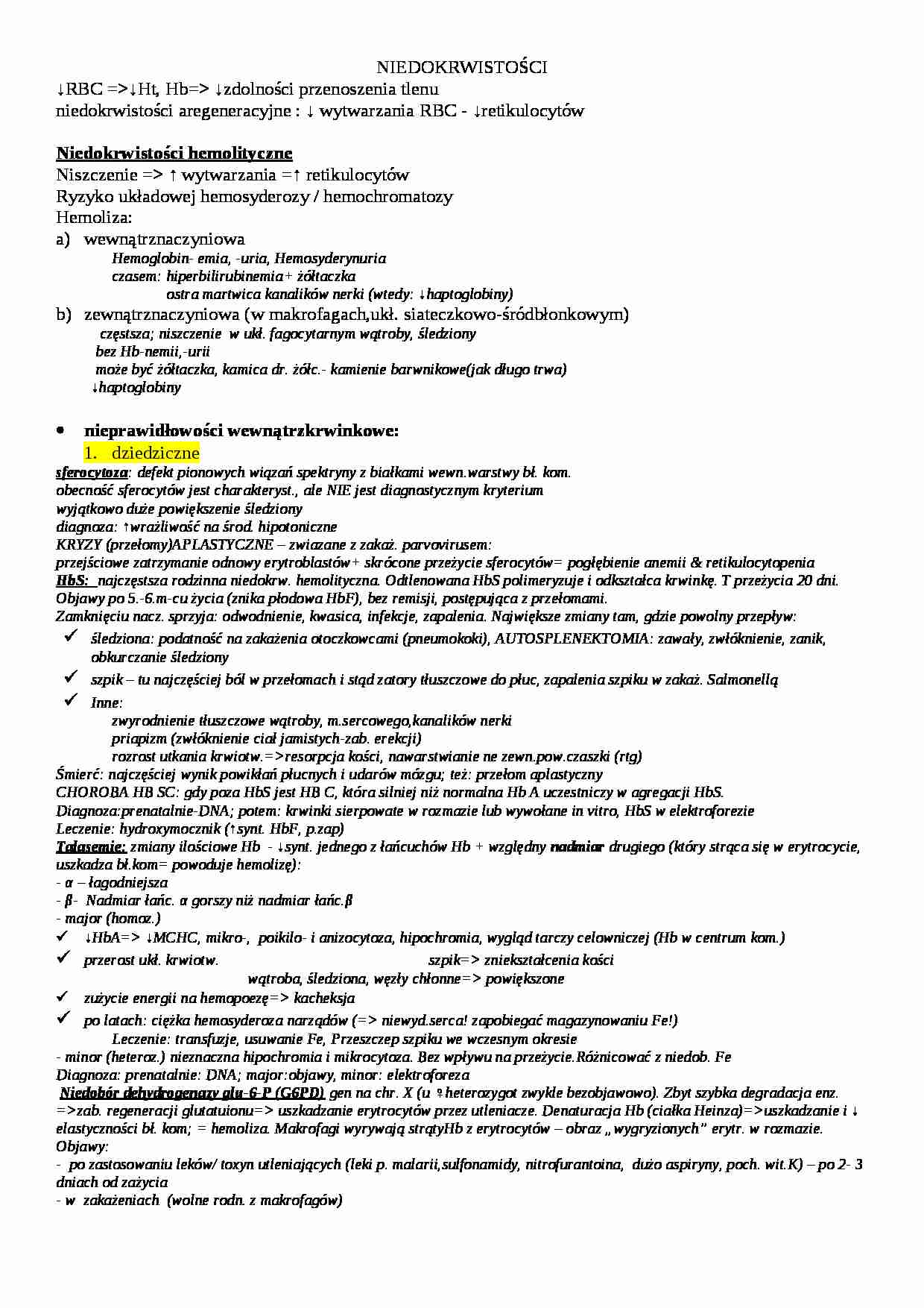 krwiotwrczy, immunopatologia, grasica-Robbins - strona 1