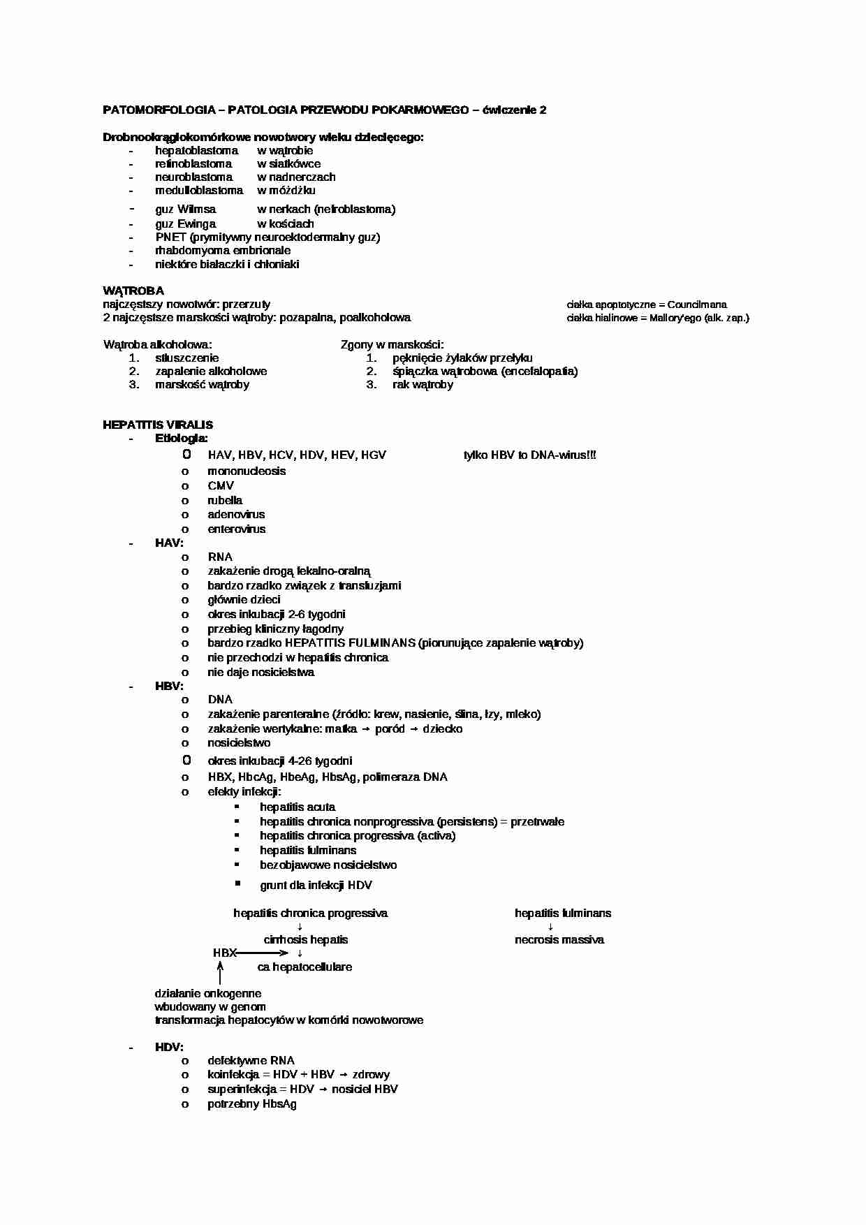 Patologia przewodu pokarmowego 2 - strona 1