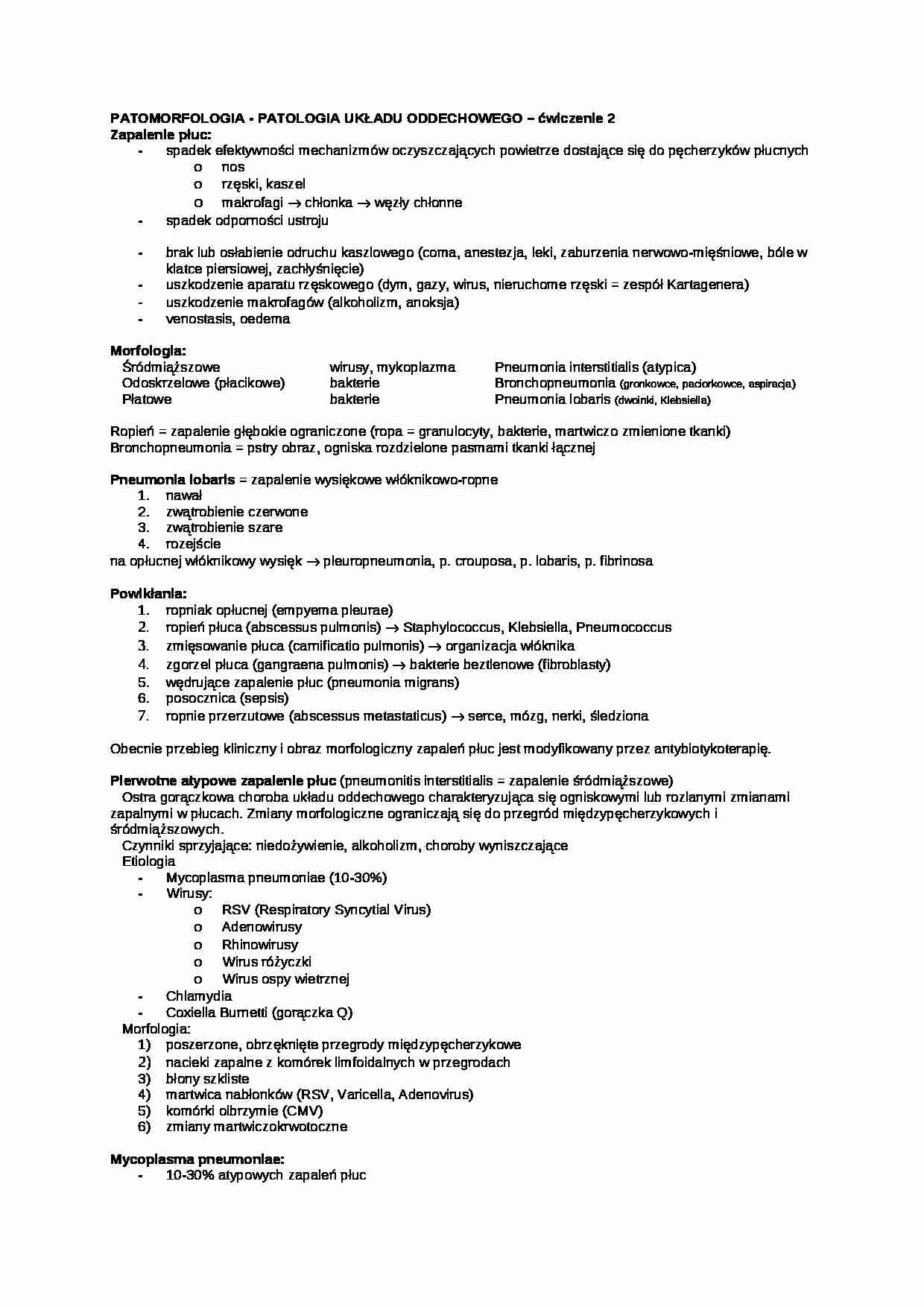 Patologia układu oddechowego 2 - strona 1