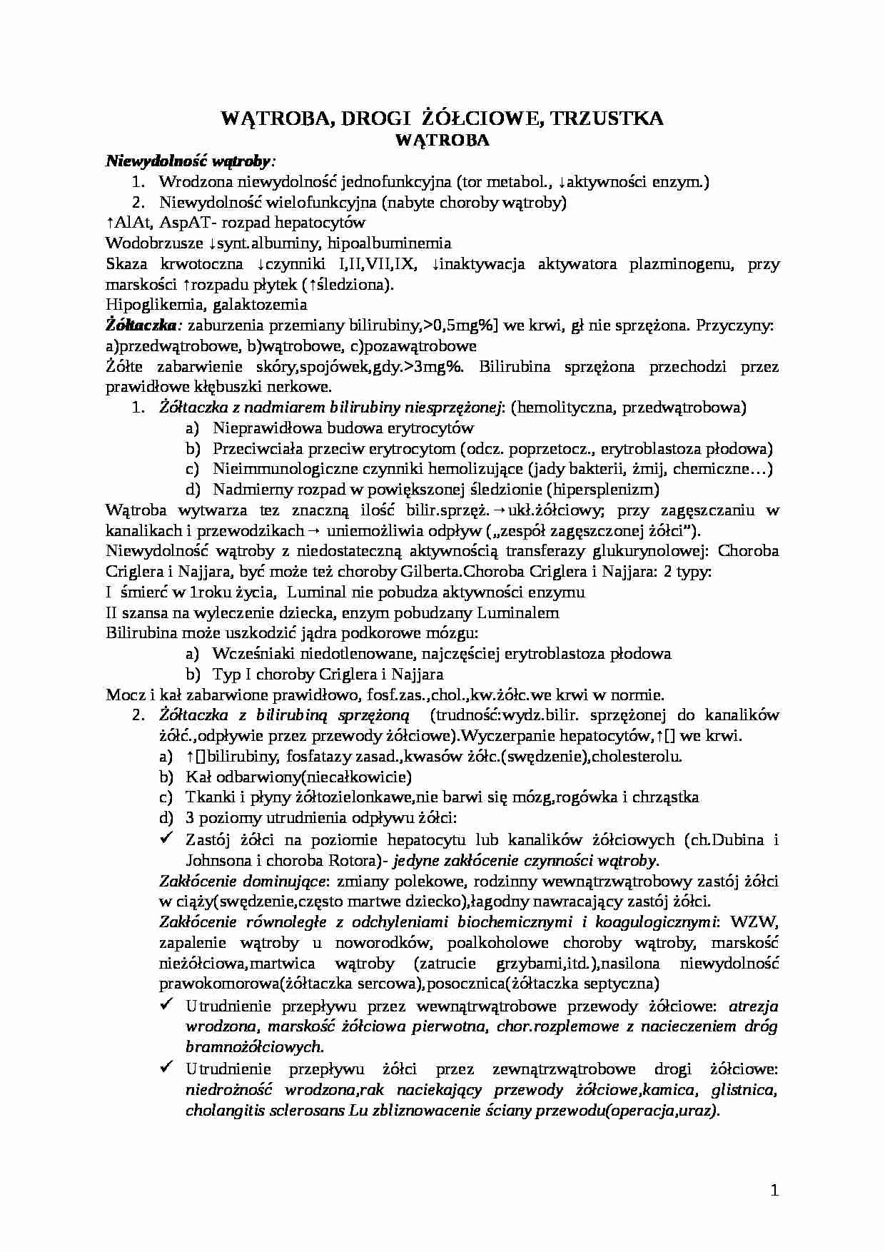 Patomorfologia - wątroba 1 - strona 1