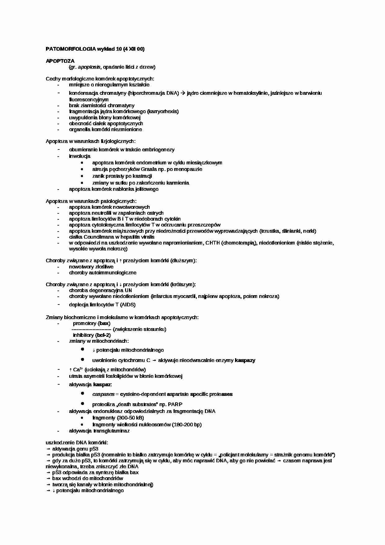 Patomorfologia - wykład 9 - strona 1