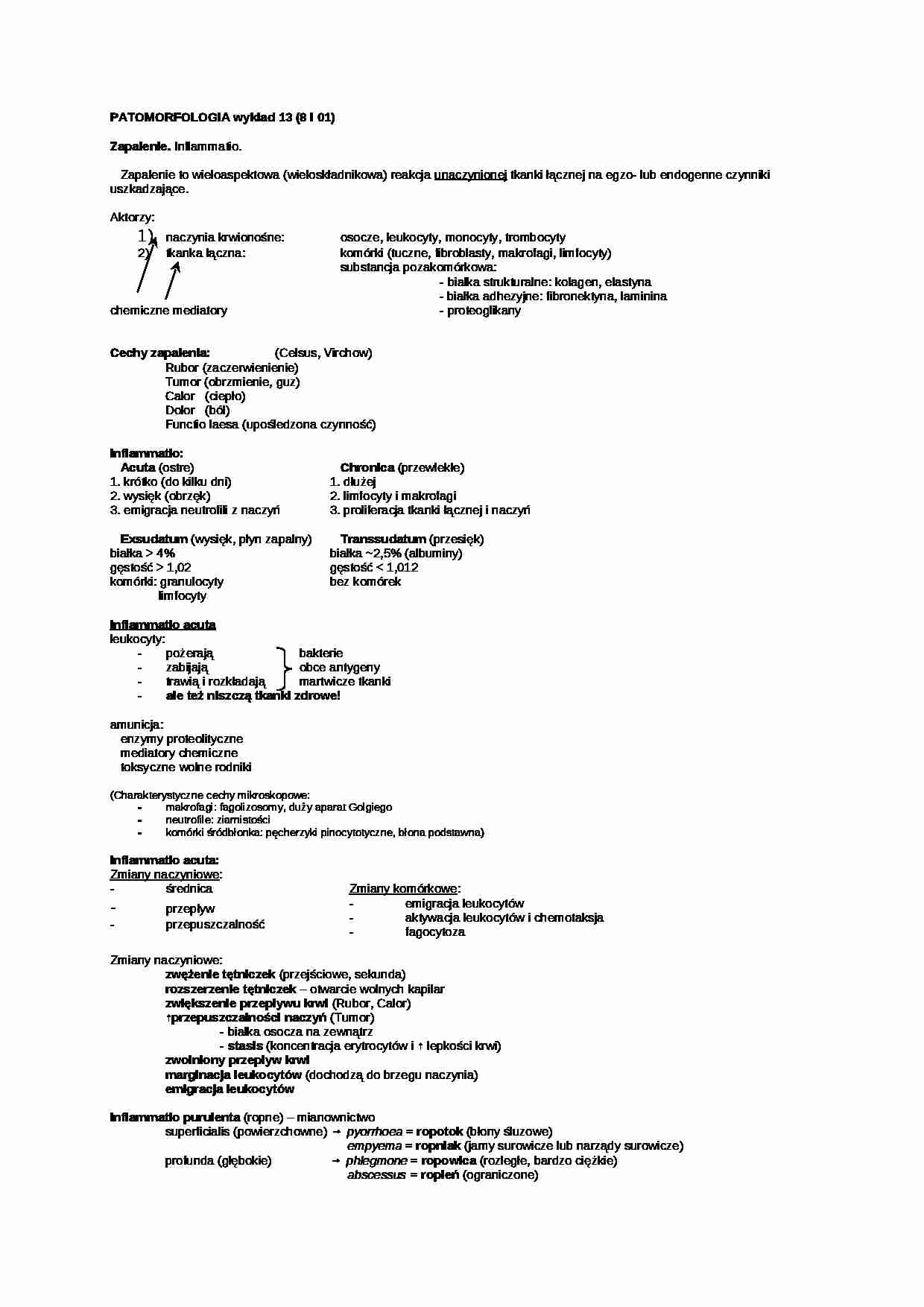 Patomorfologia - wykład 12 - strona 1