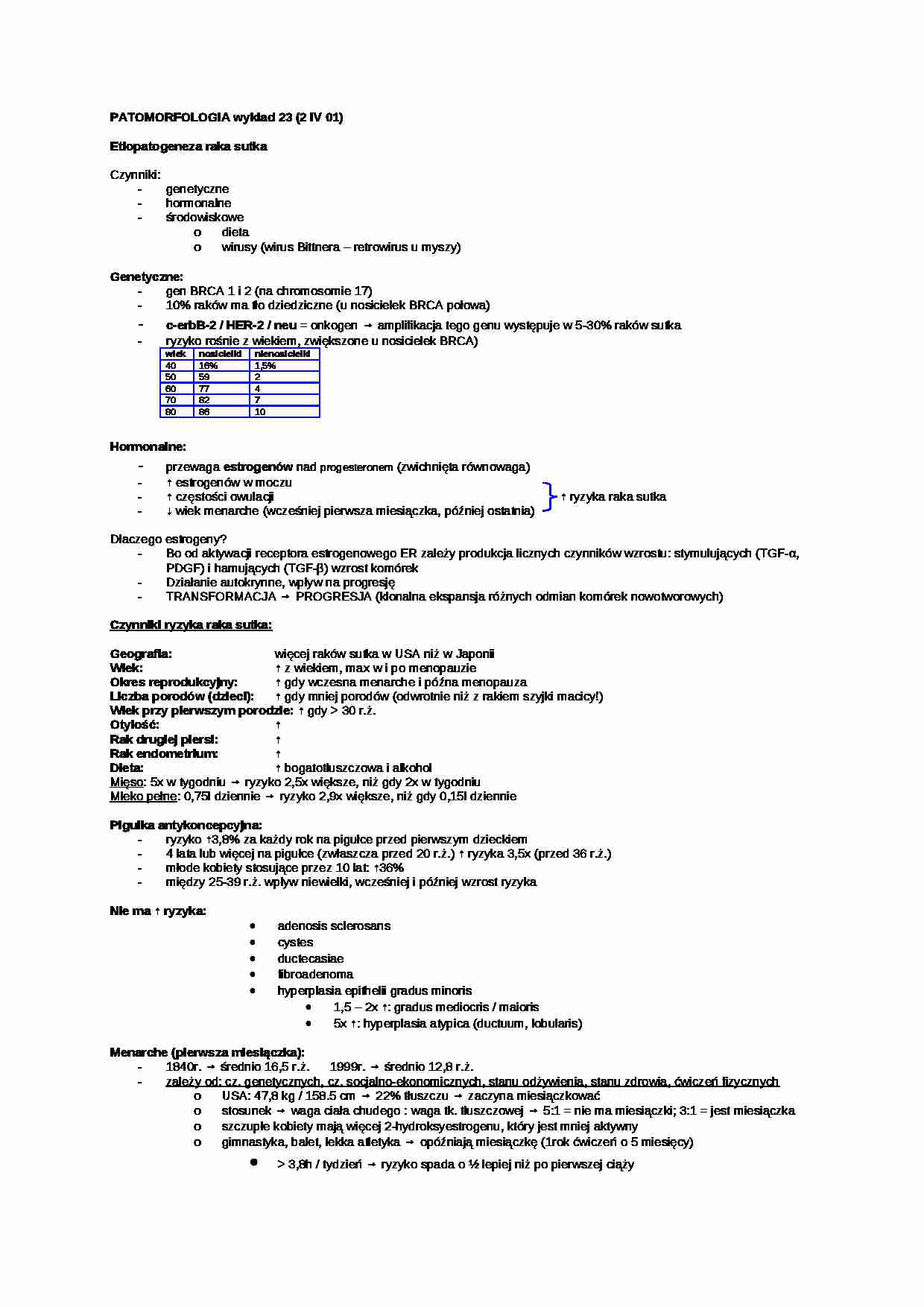 Patomorfologia - wykład 22 - strona 1