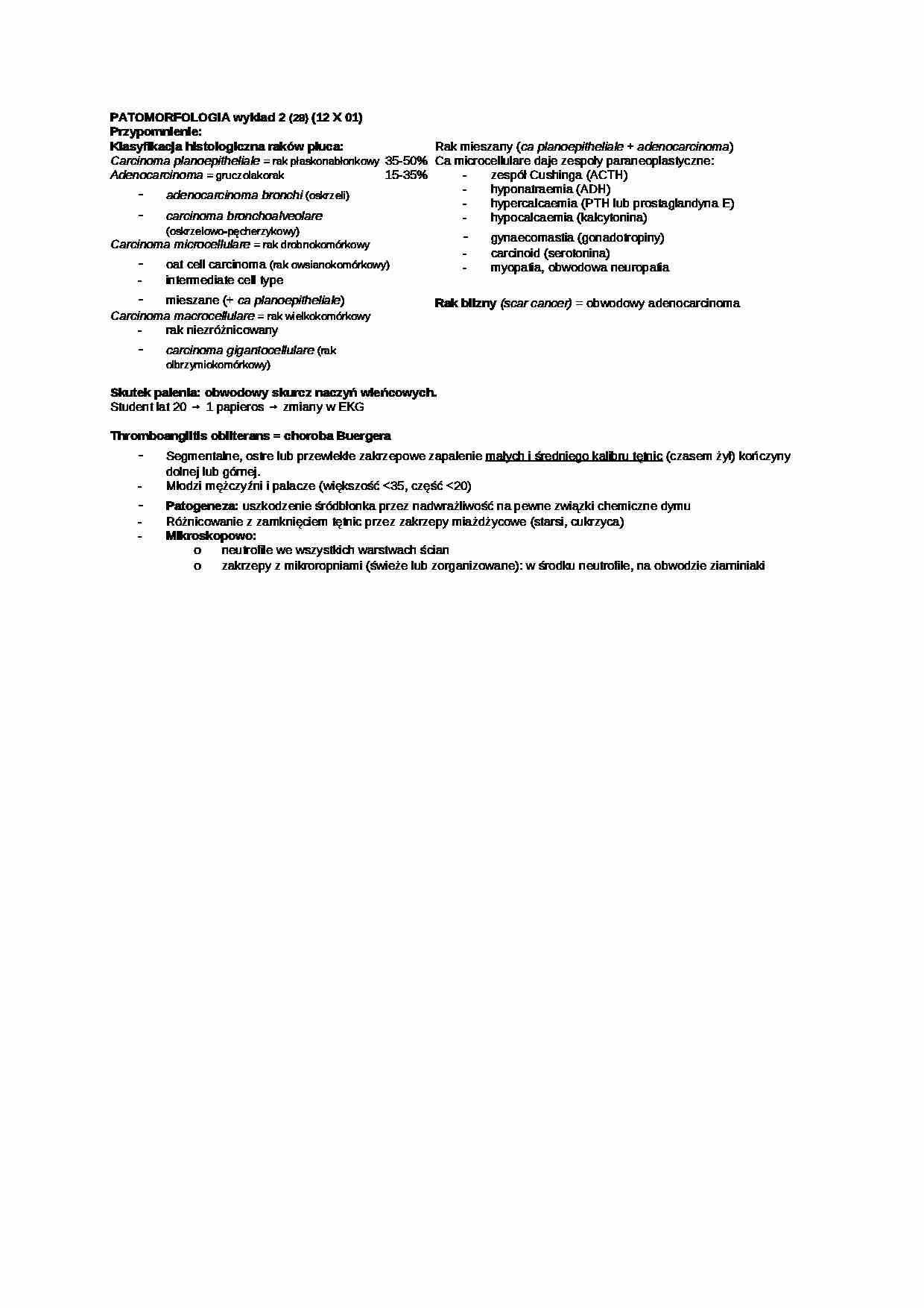 Patomorfologia - wykład 27 - strona 1