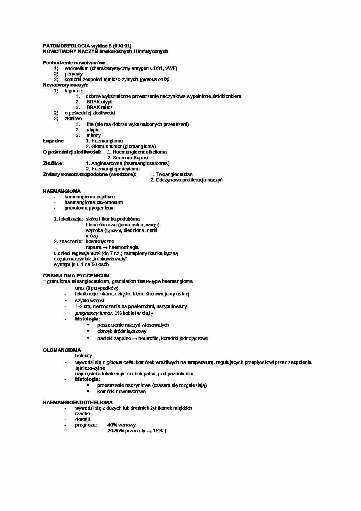 Patomorfologia - wykład 30 - strona 1