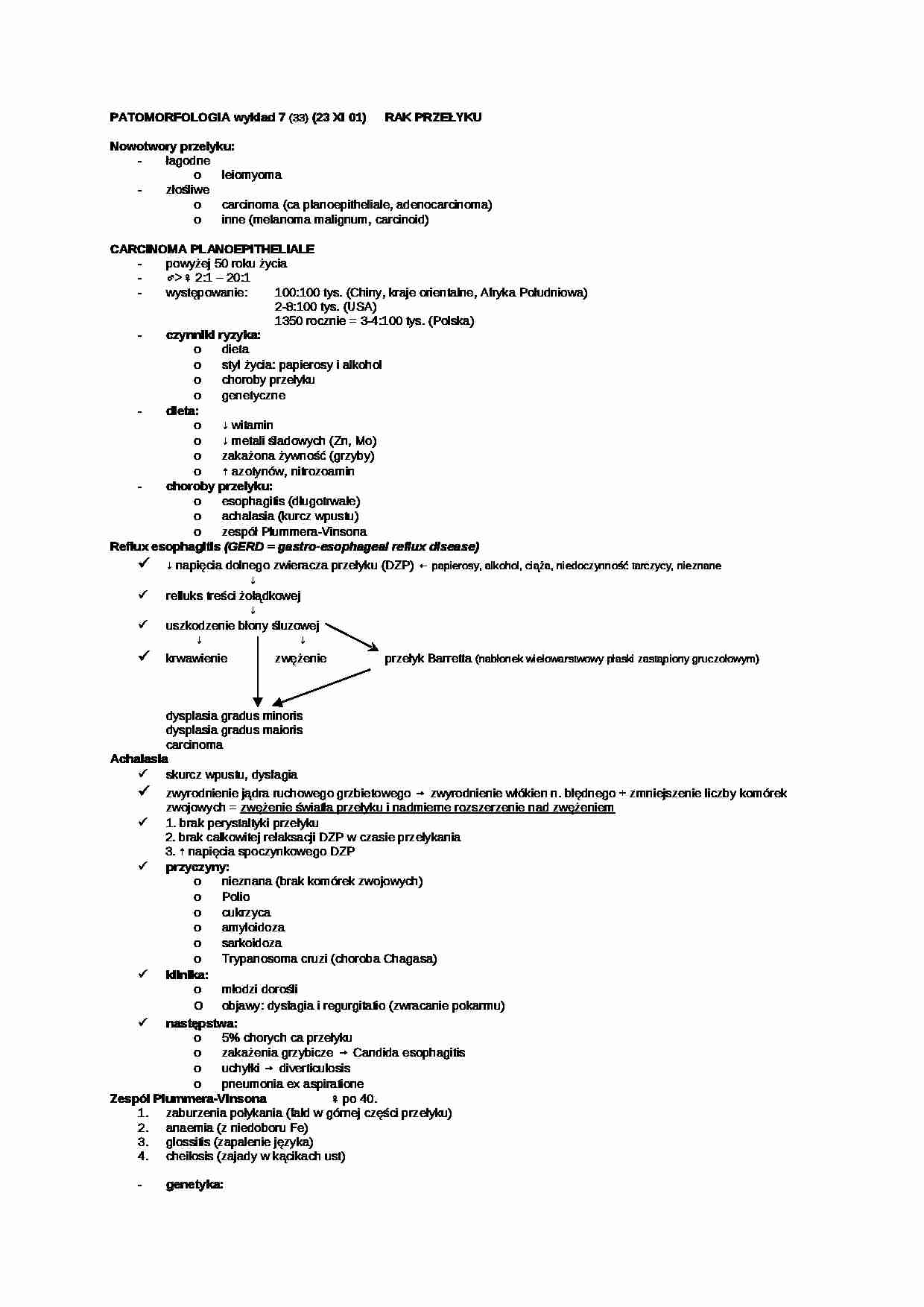Patomorfologia - wykład 32 - strona 1