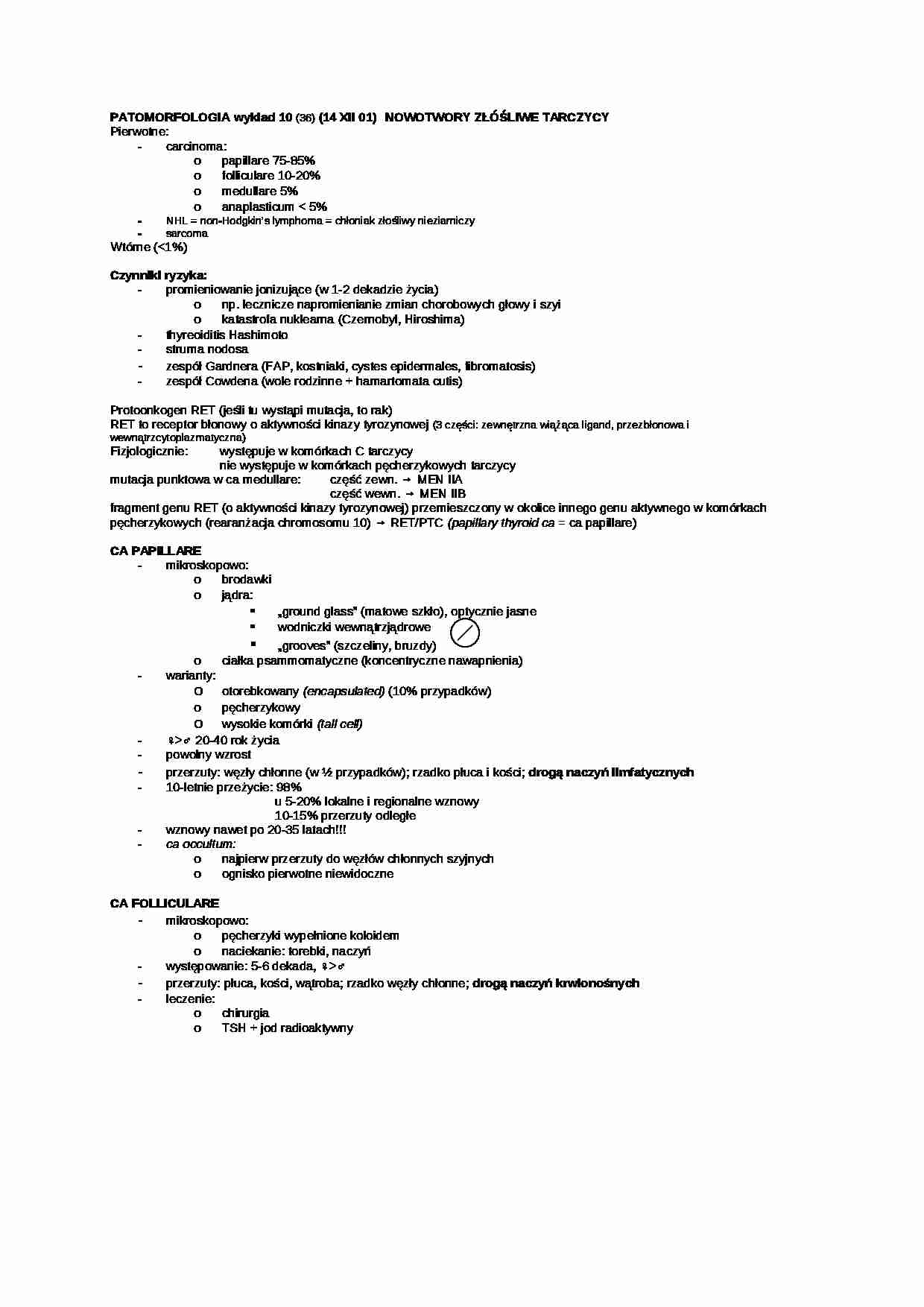 Patomorfologia - wykład 35 - strona 1