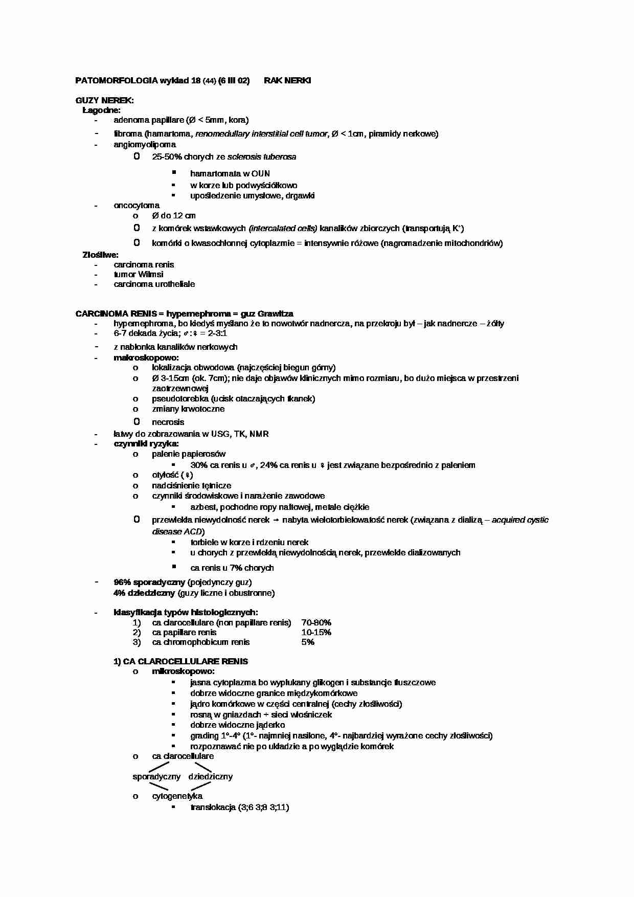 Patomorfologia - wykład 42 - strona 1