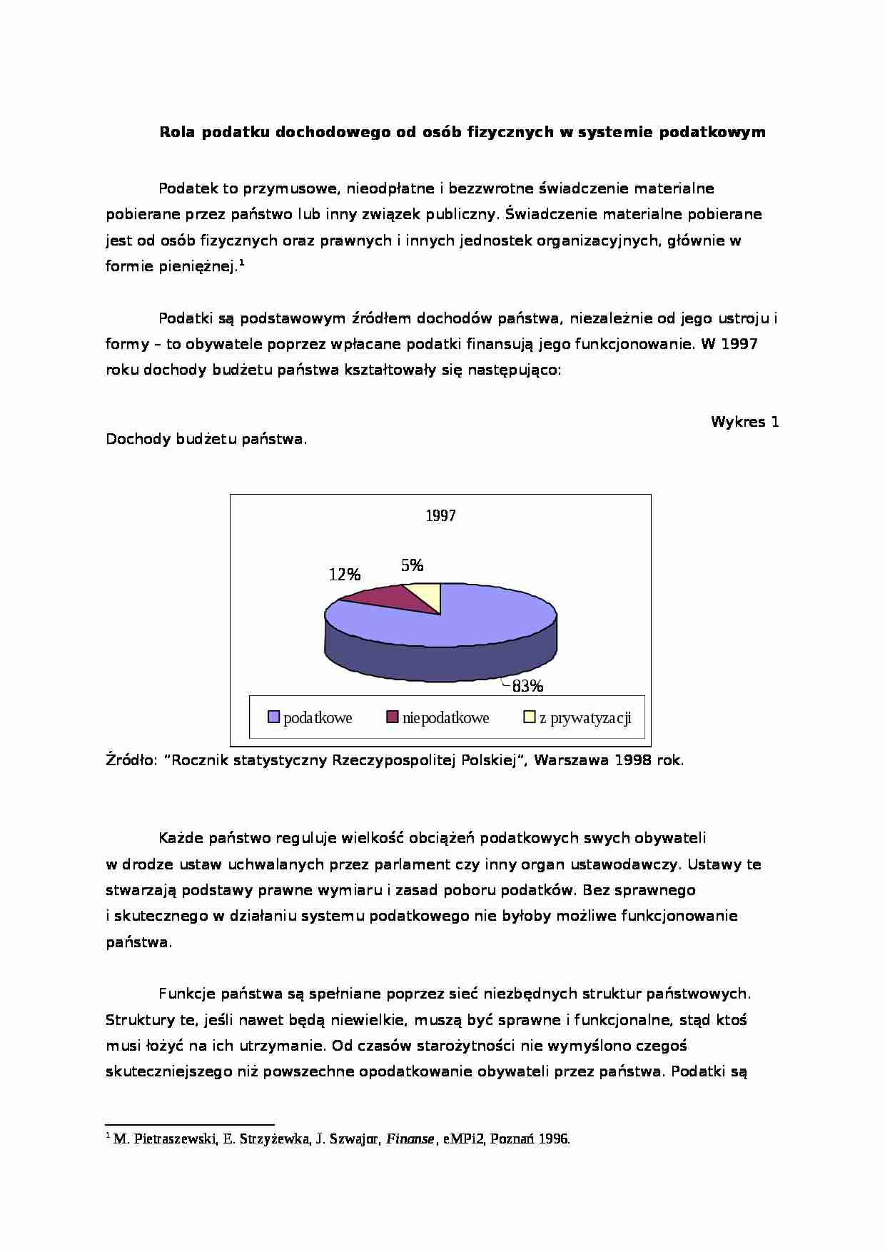 Rola podatku dochodowego od osb fizycznych - strona 1