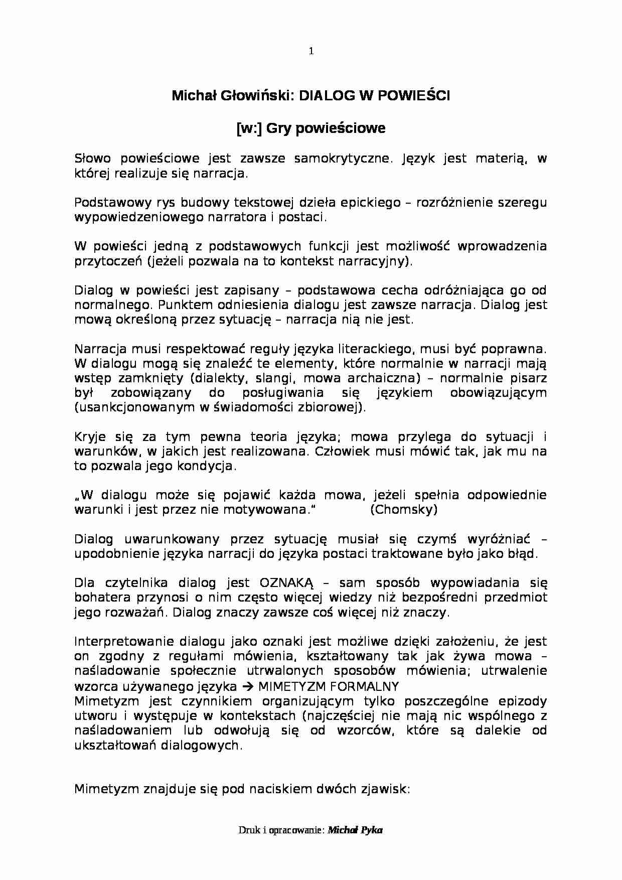 Michał Głowiński - 