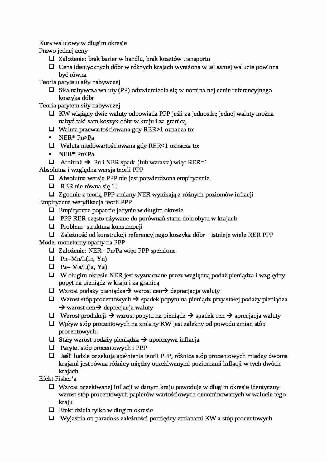 Wykład III z rynków walutowych - strona 1