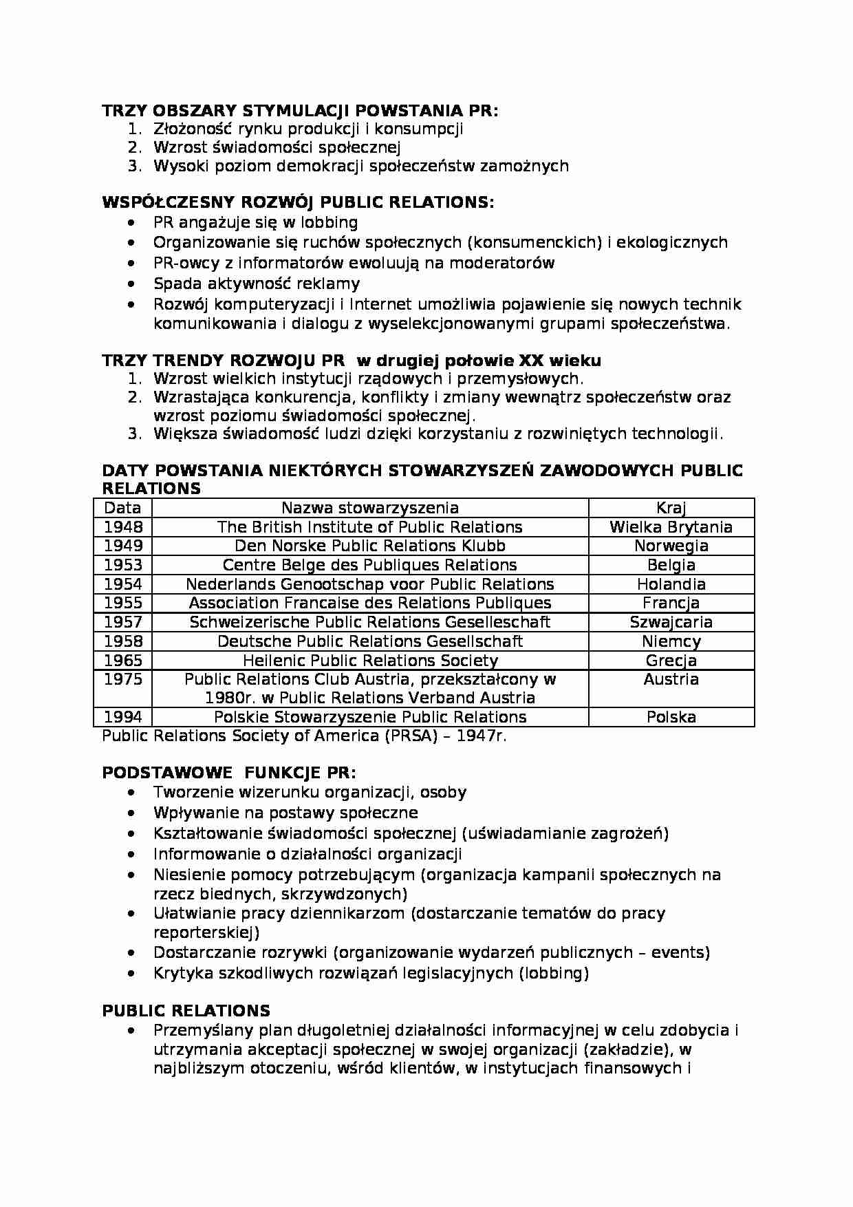 Public relations - wykład 3 - strona 1