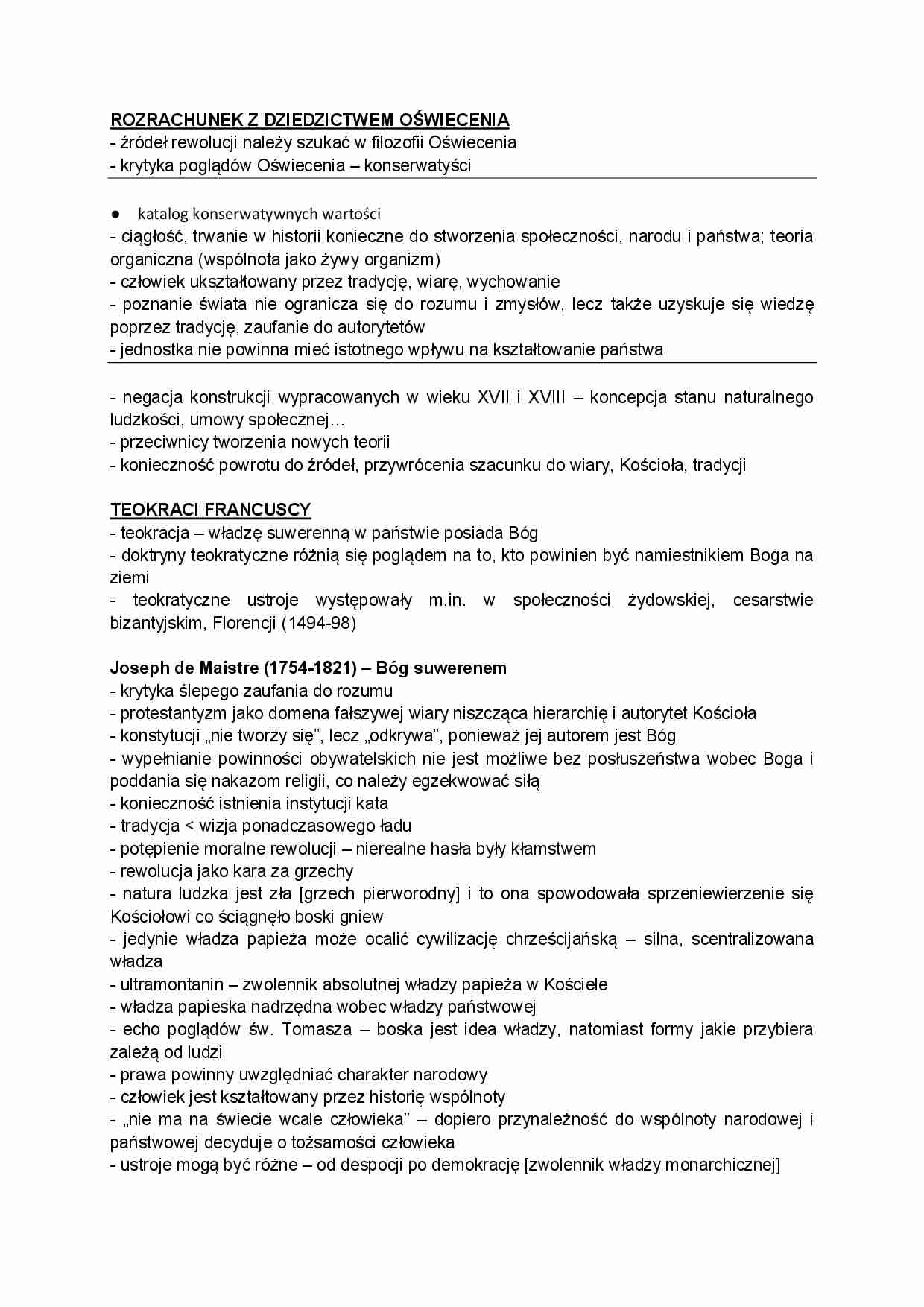 Doktryny zachowawcze - strona 1